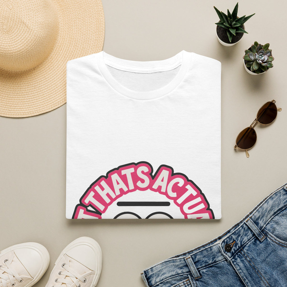 "Wait That's Actually Insane" Cartoon Eyes Graphic Tee - Trending Now - September 2026