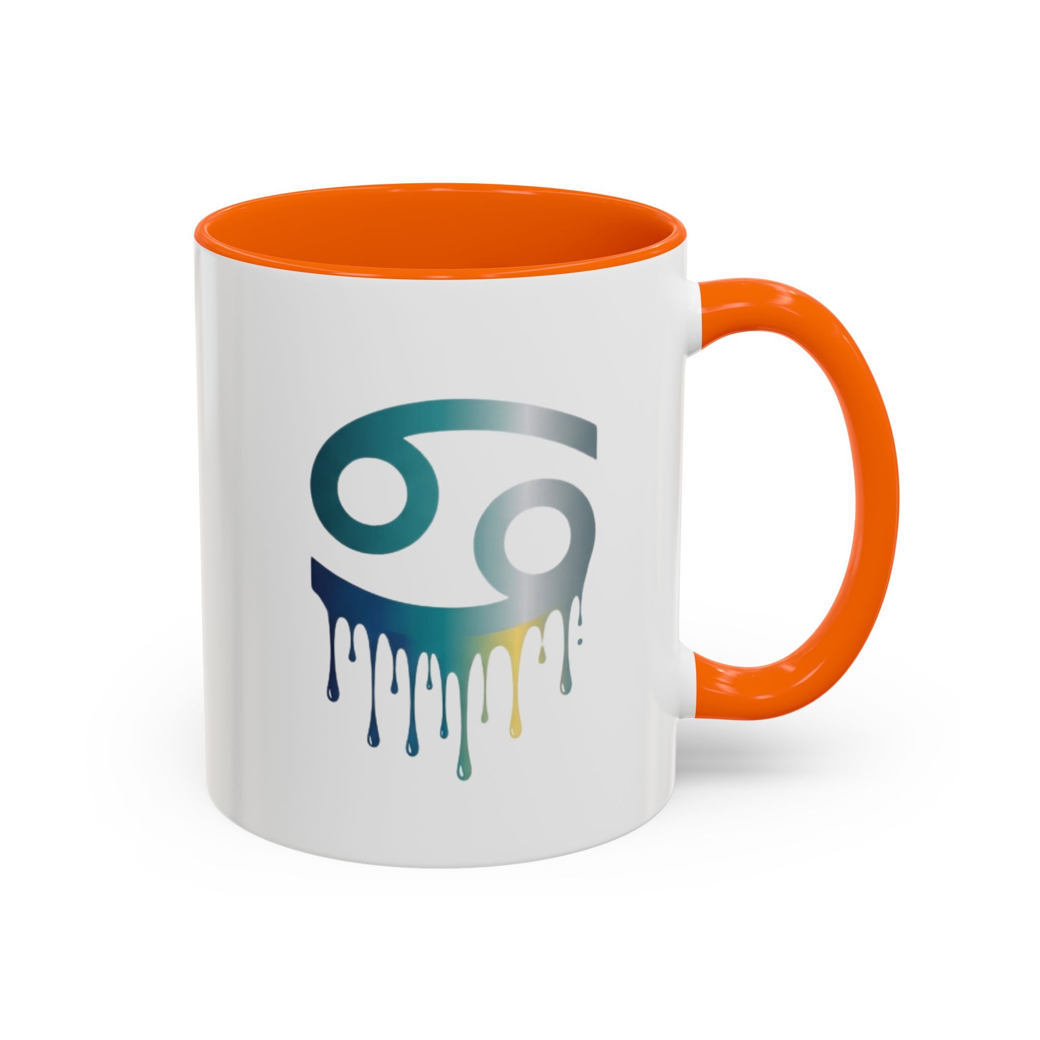 Cancer Zodiac Drip Accent Coffee Mug — Astrology Horoscope Gift