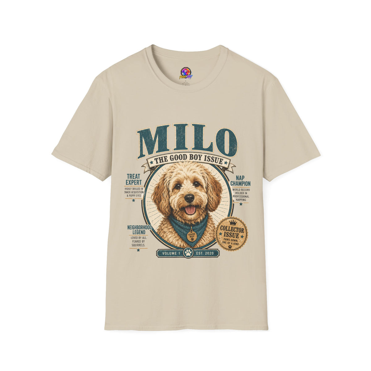 Milo 'The Good Boy Issue' T-Shirt — Cute Dog Portrait Tee