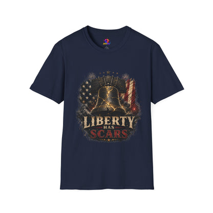 Liberty Has Scars T-Shirt — Vintage Liberty Bell Patriotic Tee