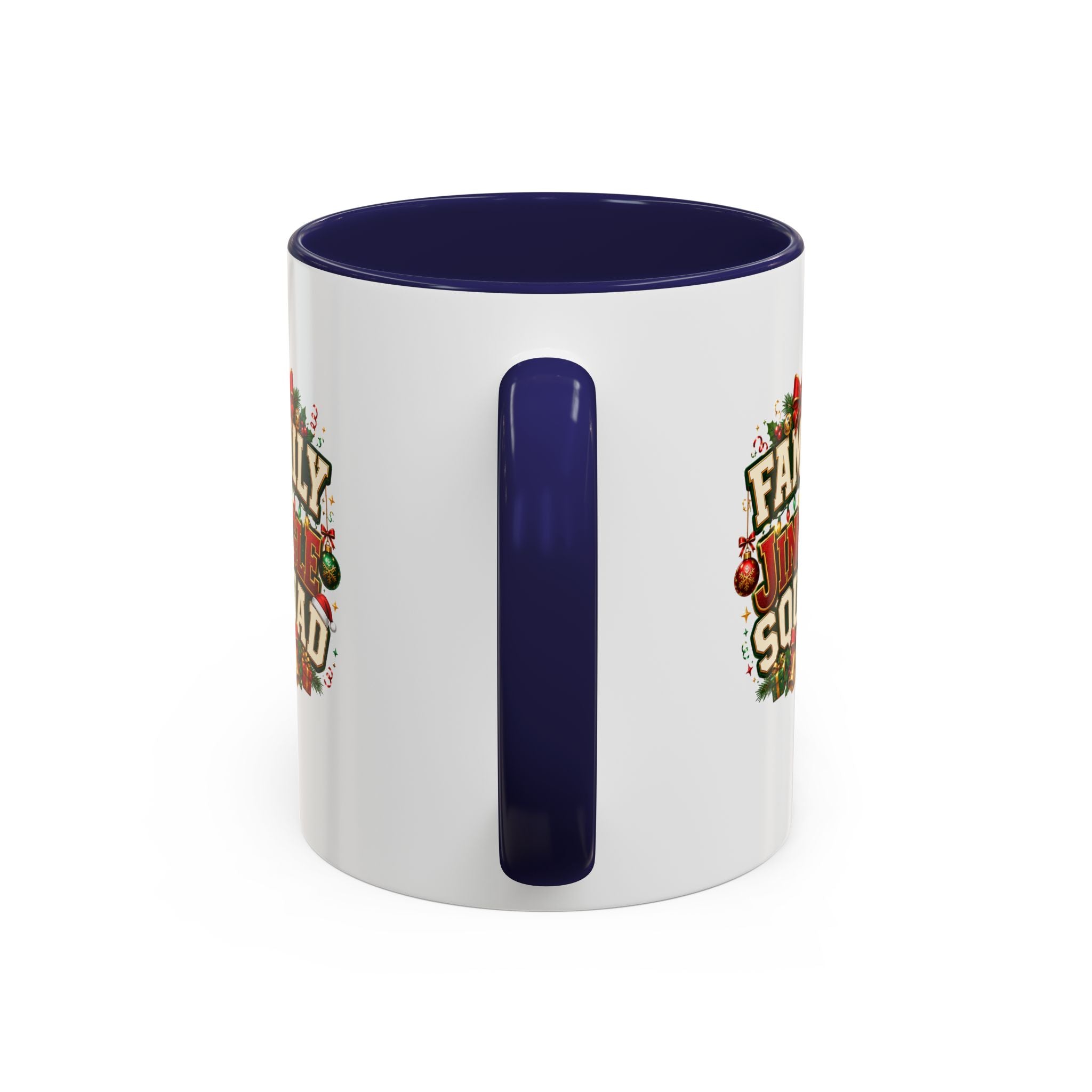 Family Jingle Squad Accent Coffee Mug — Christmas Holiday Coffee Cup