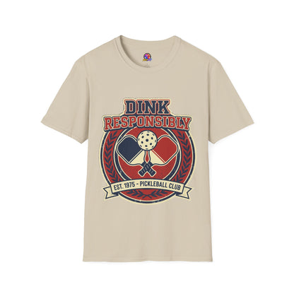 Pickleball T‑Shirt — "Dink Responsibly" Vintage Pickleball Club Tee