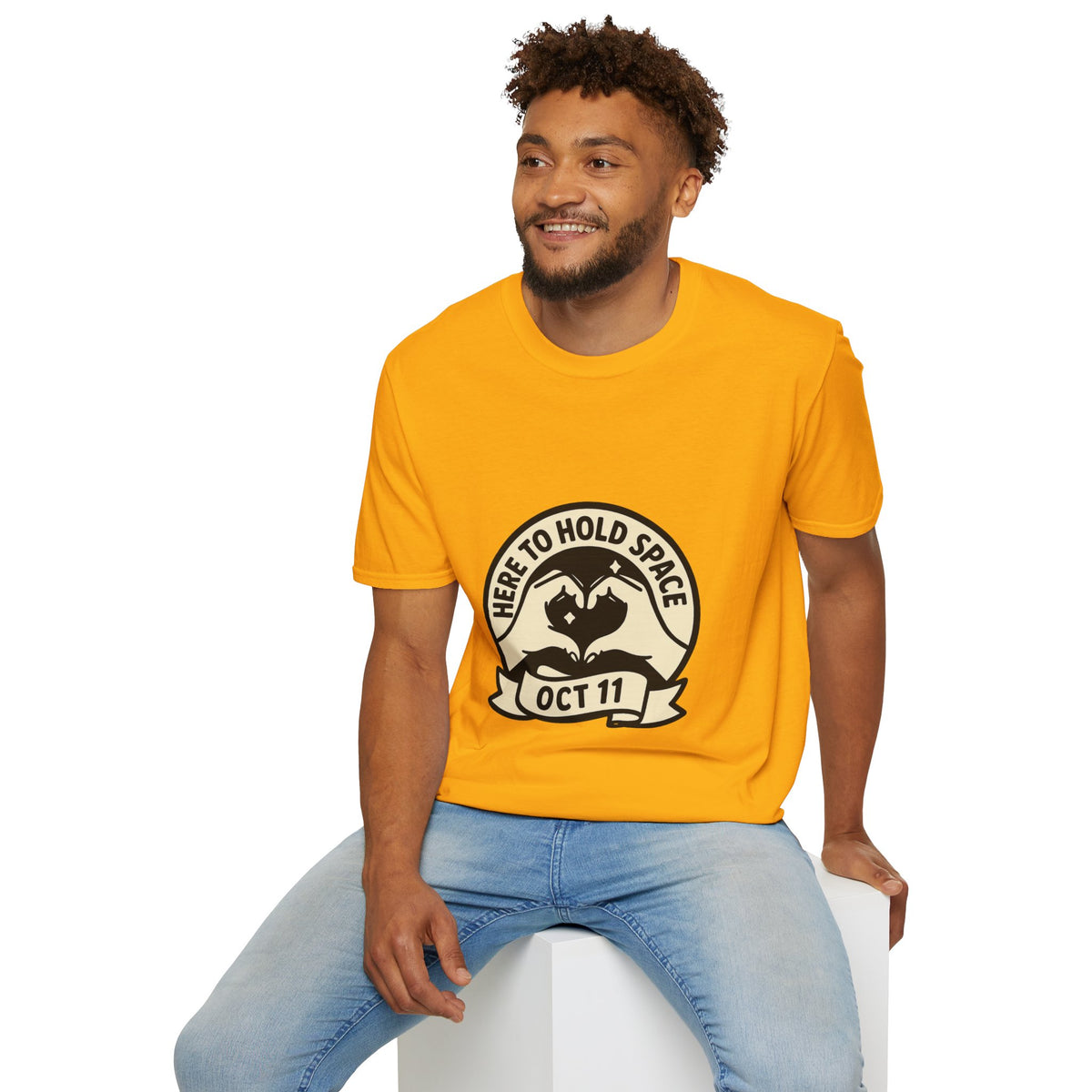 Sea Turtle Rescue Badge T-Shirt — "Here to Hold Space" Oct 11 - Trending Now - October 2026