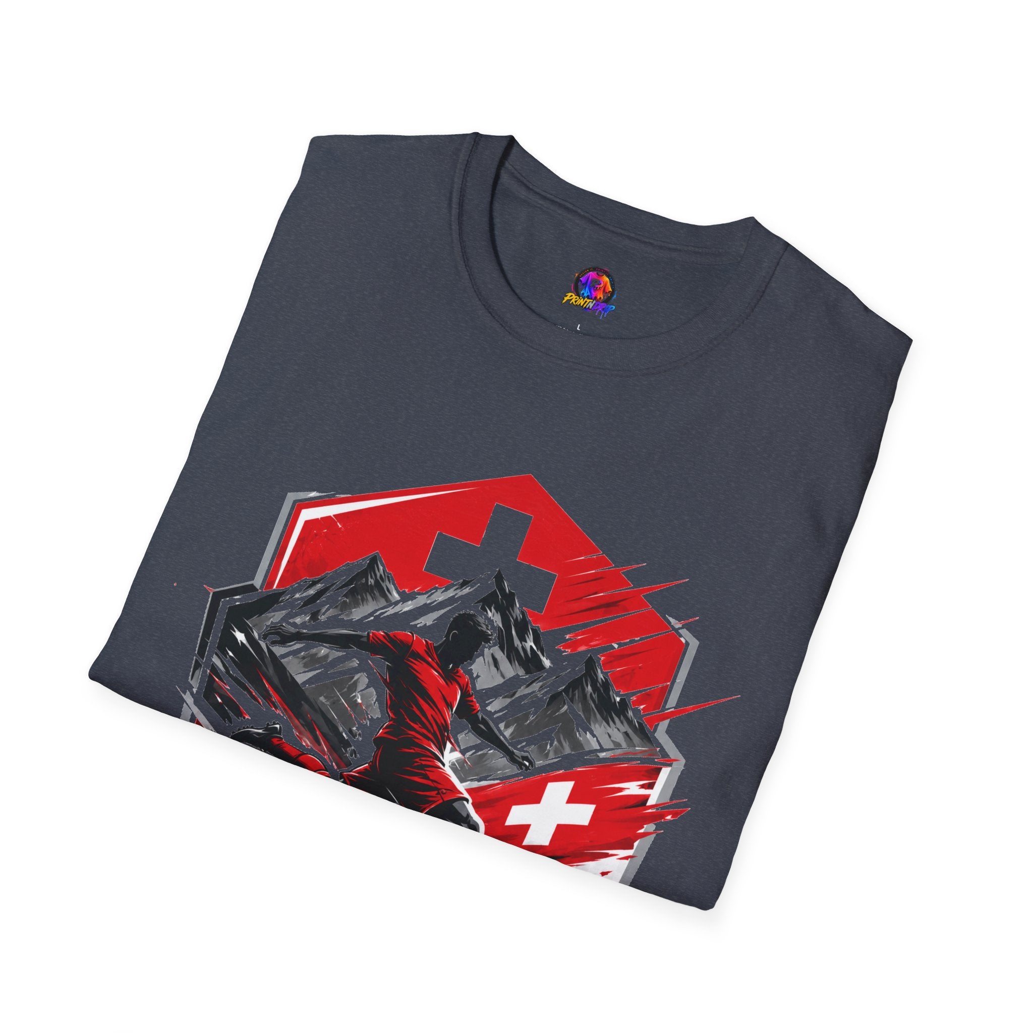 Switzerland Alpine Strike T‑Shirt – Swiss Mountain Ski & Snowboard Graphic