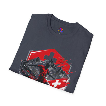 Switzerland Alpine Strike T‑Shirt – Swiss Mountain Ski & Snowboard Graphic