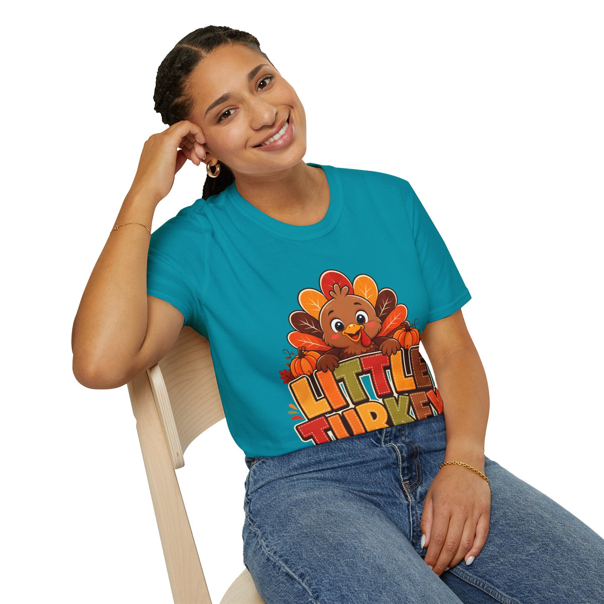 Thanksgiving T-Shirt Little Turkey T‑Shirt – Cute Thanksgiving Kids & Family Tee