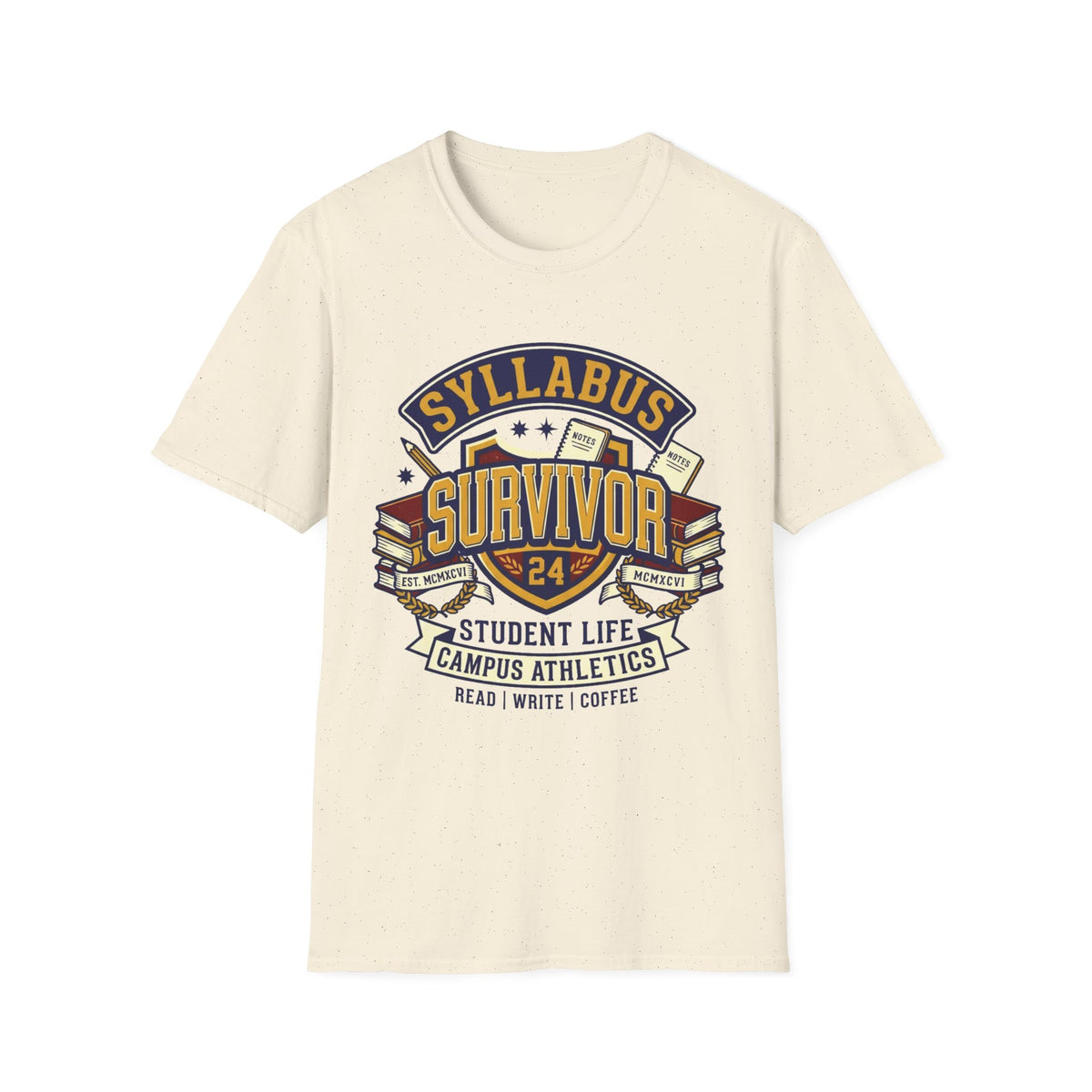 Syllabus Survivor T‑Shirt — College Student Graduation & Back-to-School Tee - Trending Now - August 2026