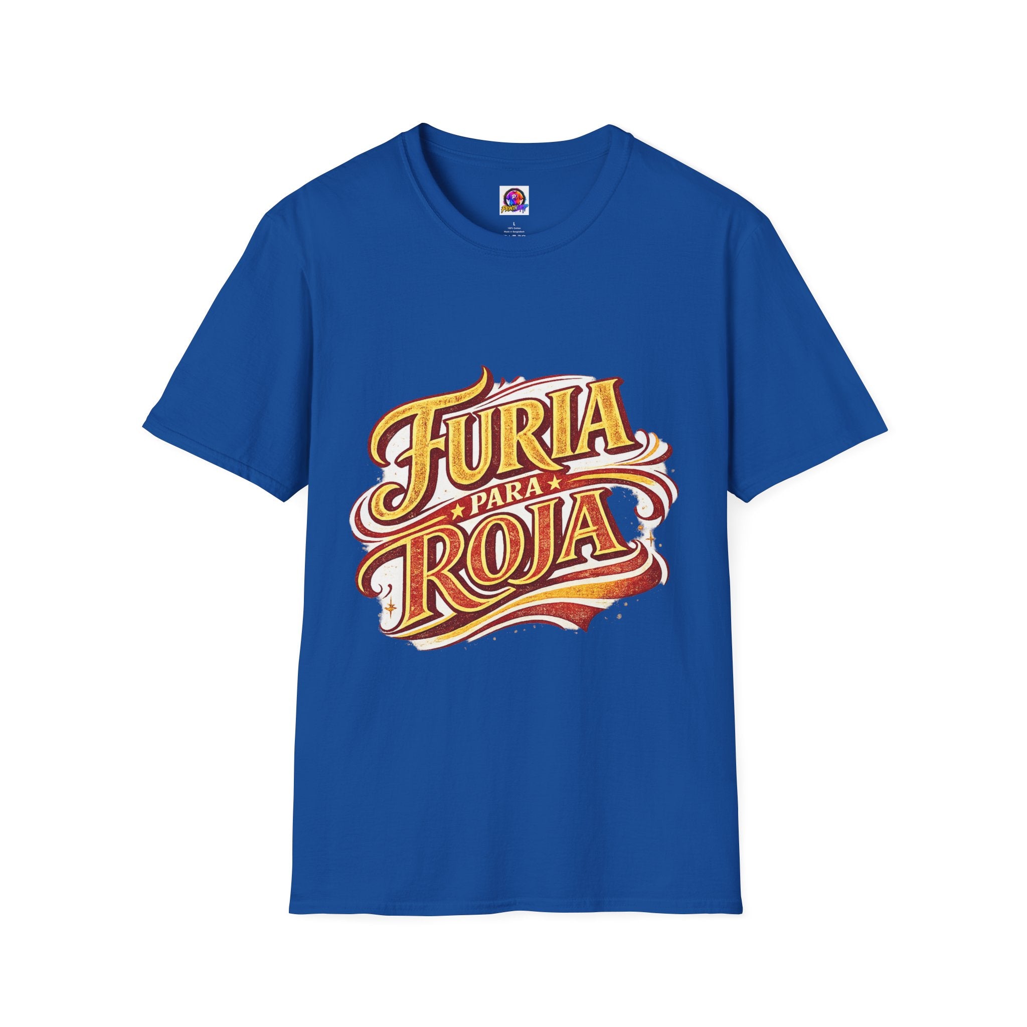 Spain Furia Para Roja Graphic T-Shirt — Bold Spanish Script Tee for Fans & Celebrations