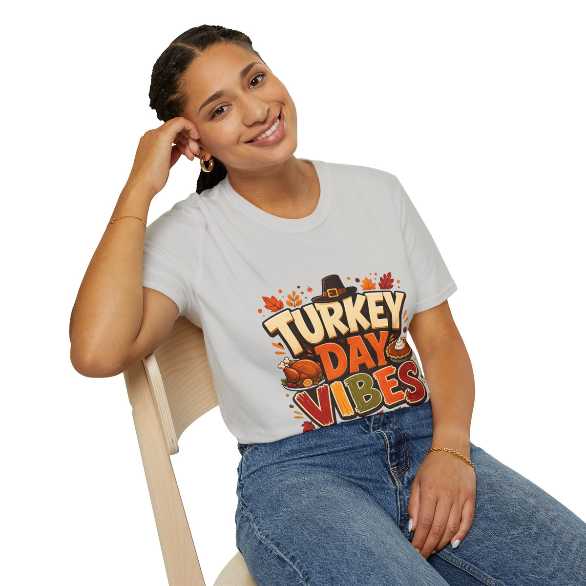 Thanksgiving T-Shirt Turkey Day Vibes T-Shirt
