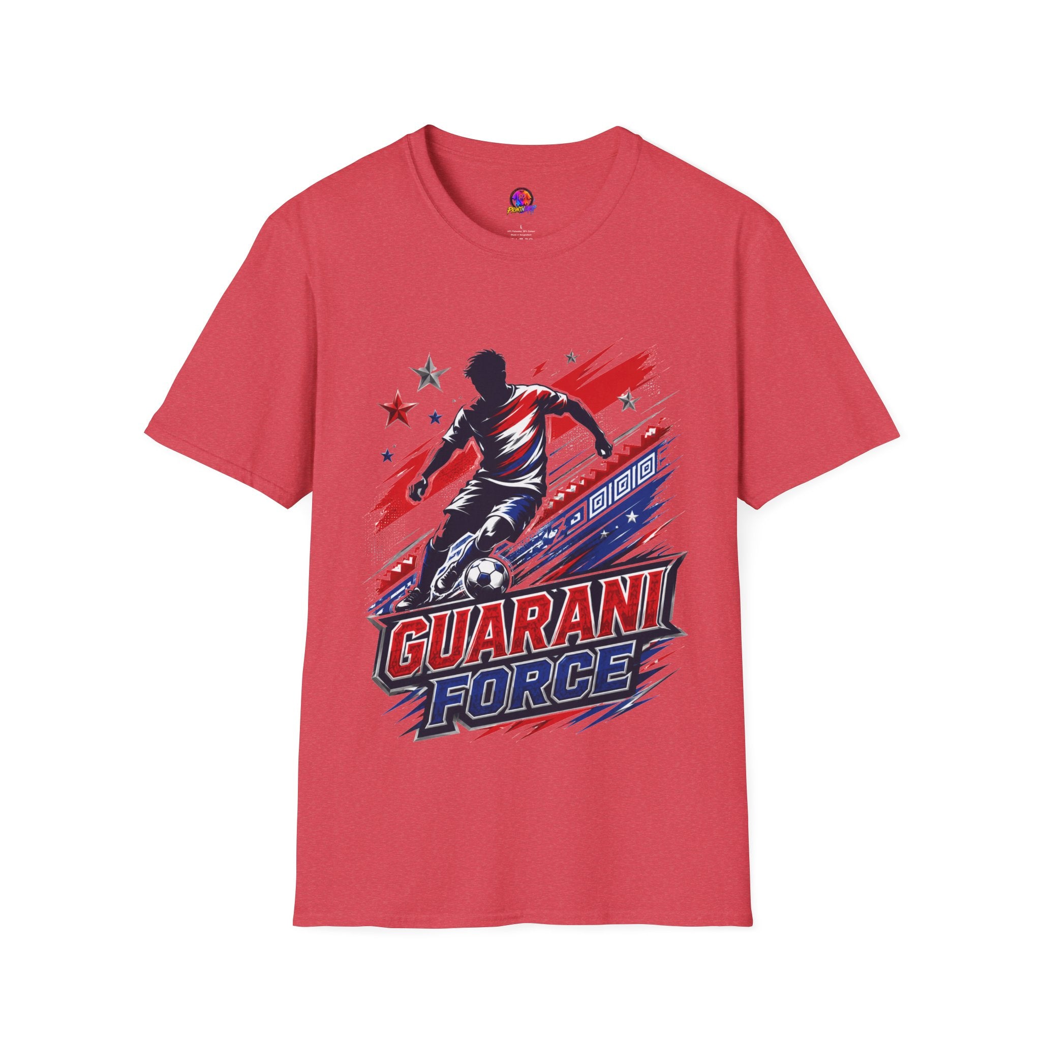 Paraguay Guarani Force Soccer T-Shirt — Red, White & Blue Futbol Fan Tee