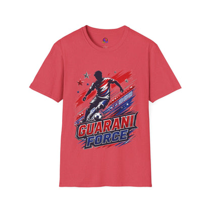 Paraguay Guarani Force Soccer T-Shirt — Red, White & Blue Futbol Fan Tee