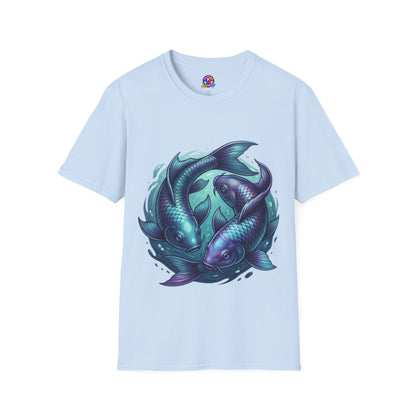Koi Fish Circle T-Shirt — Artistic Yin Yang Aquatic Tee
