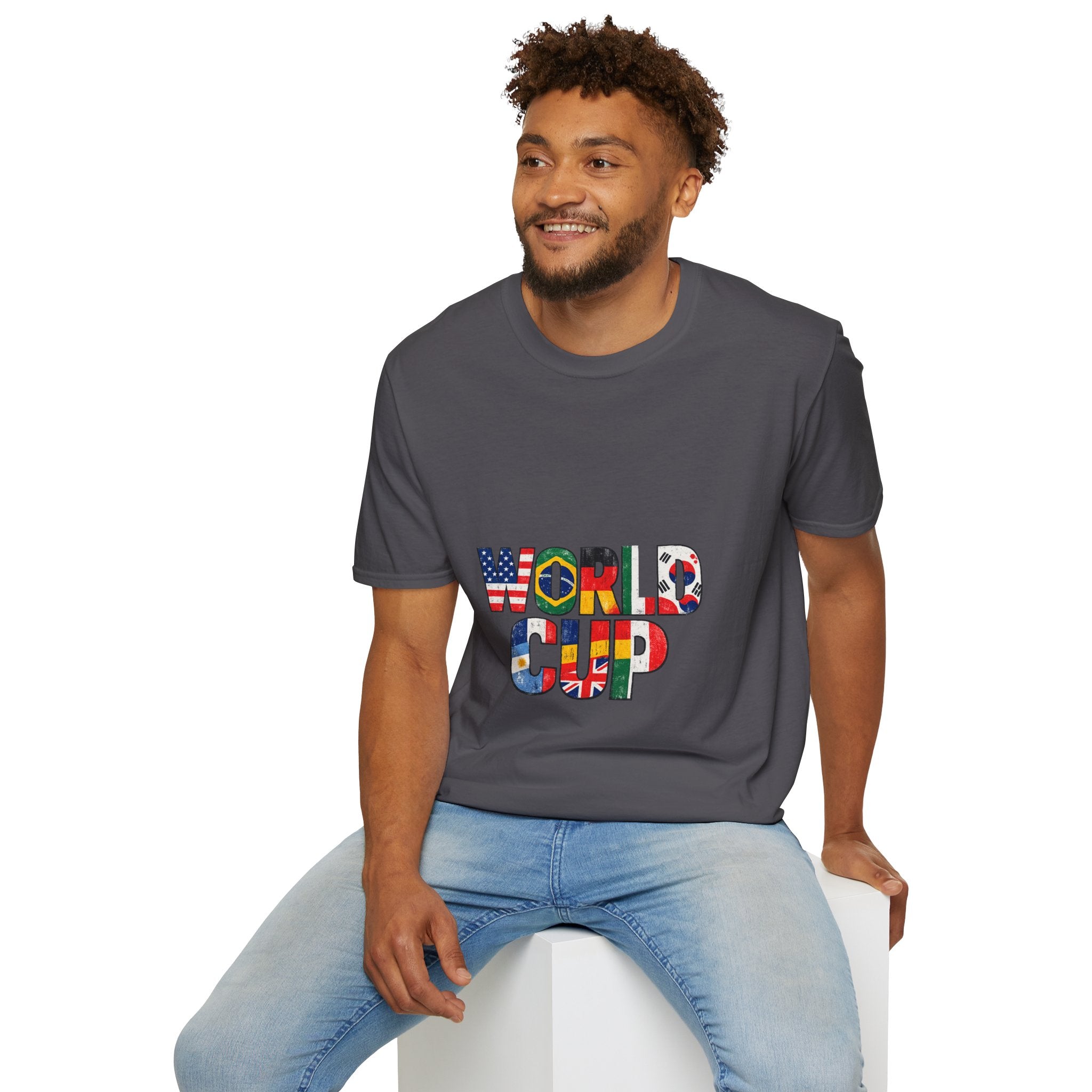 World Cup Flag Graphic T-Shirt — 'WORLD CUP' International Soccer Fans Tee