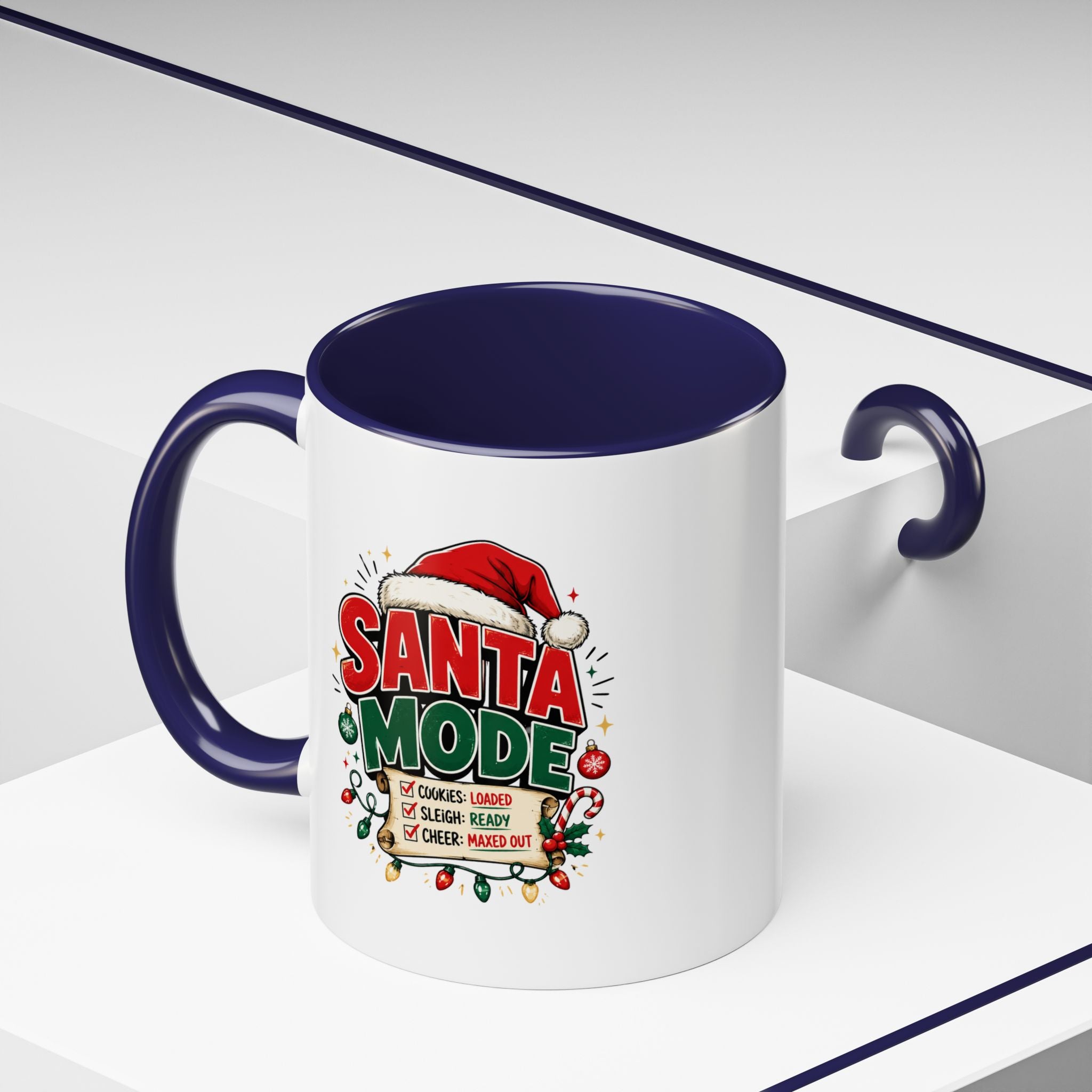 Santa Mode Coffee Mug — Christmas Holiday Accent Mug