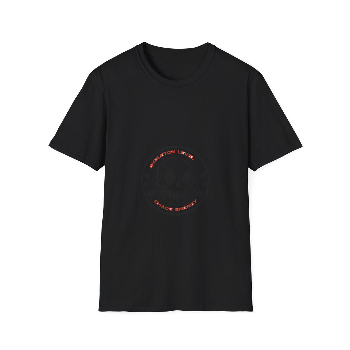 Skeleton Level Chaos Energy Funny Skull Tee - Edgy Goth Grunge Graphic T-Shirt - Trending Now - September 2026