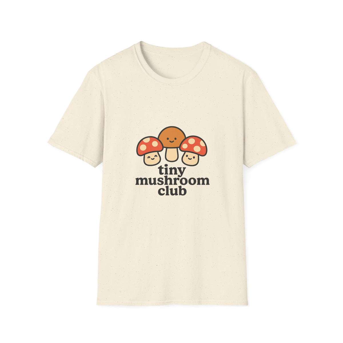 Cute Mushroom Trio T-Shirt — Smiling Toadstool Graphic Tee - Trending Now - August 2026