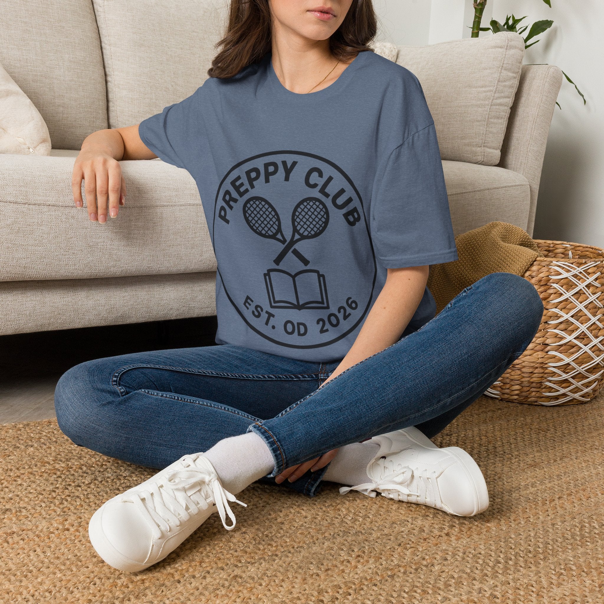 Preppy Club Tennis T‑Shirt — 'Preppy Club' Logo Tee (Est. 2026) - Trending Now - August 2026 Trends - Everyday Sporty T-shirt