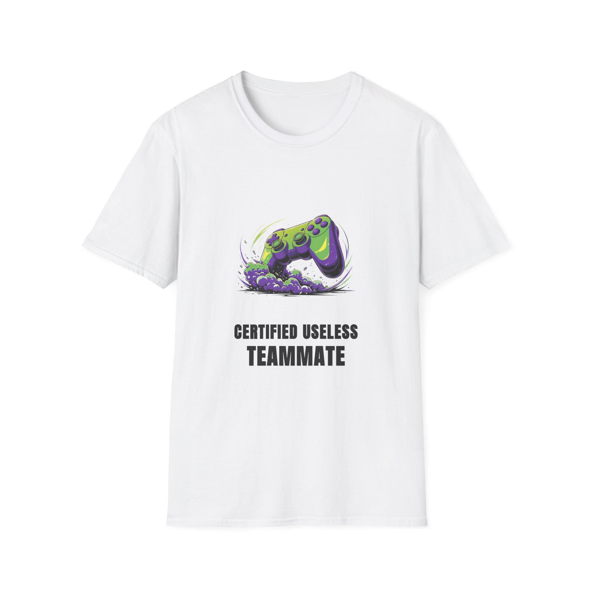 Gaming T-Shirt — "Certified Useless Teammate" Controller Graphic - Trending Now - August 2026