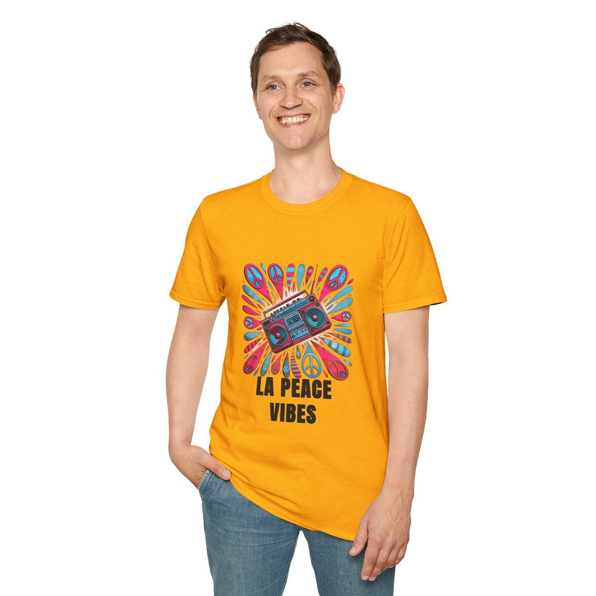 La Peace Vibes T-Shirt — Retro Boombox Peace Sign Graphic Tee - Trending Now - August 2026