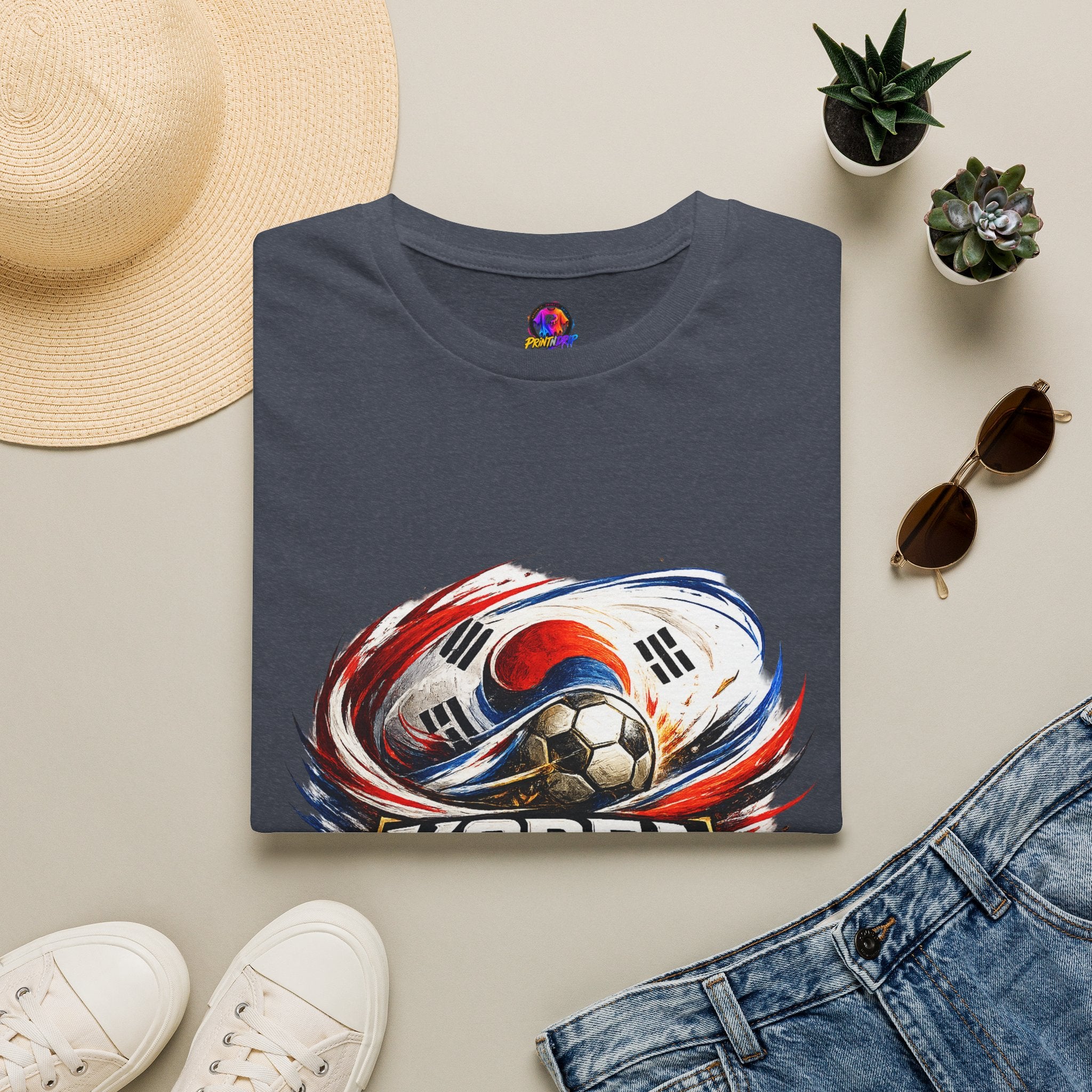 Korea Soccer T‑Shirt — Korea Football Crest Tee