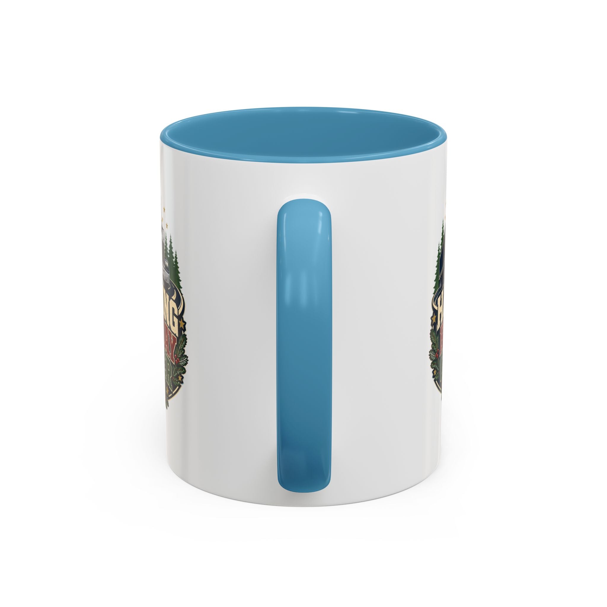 Modern Day Christmas Hauling Holiday Cheer Coffee Mug