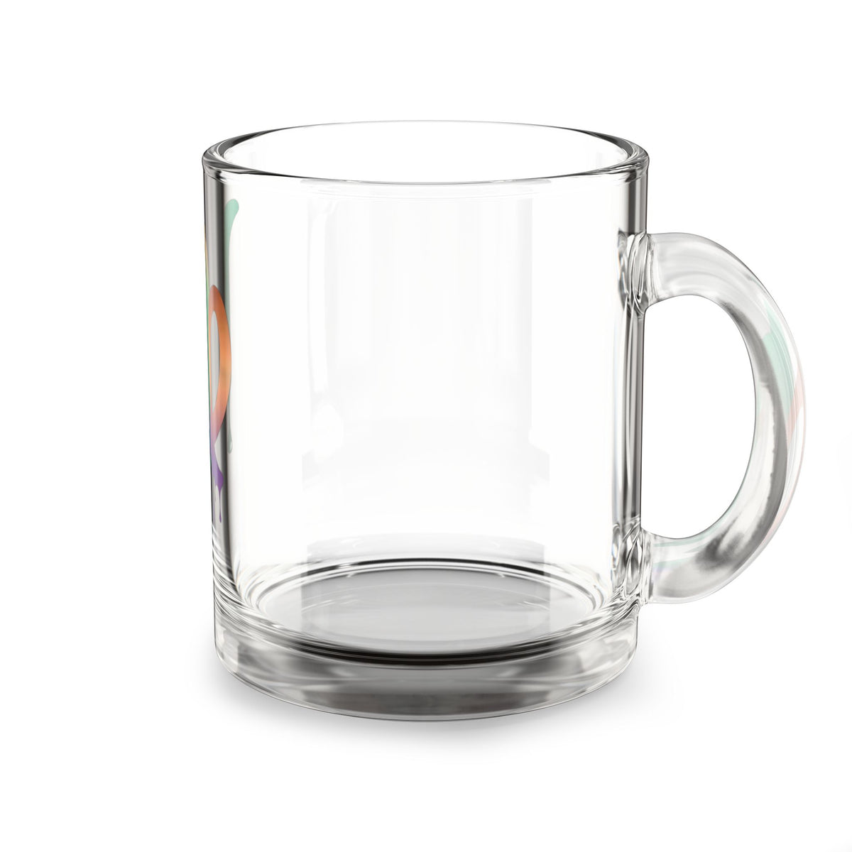 Virgo Zodiac Glass Mug — Rainbow Drip Horoscope Coffee Cup, 10 oz
