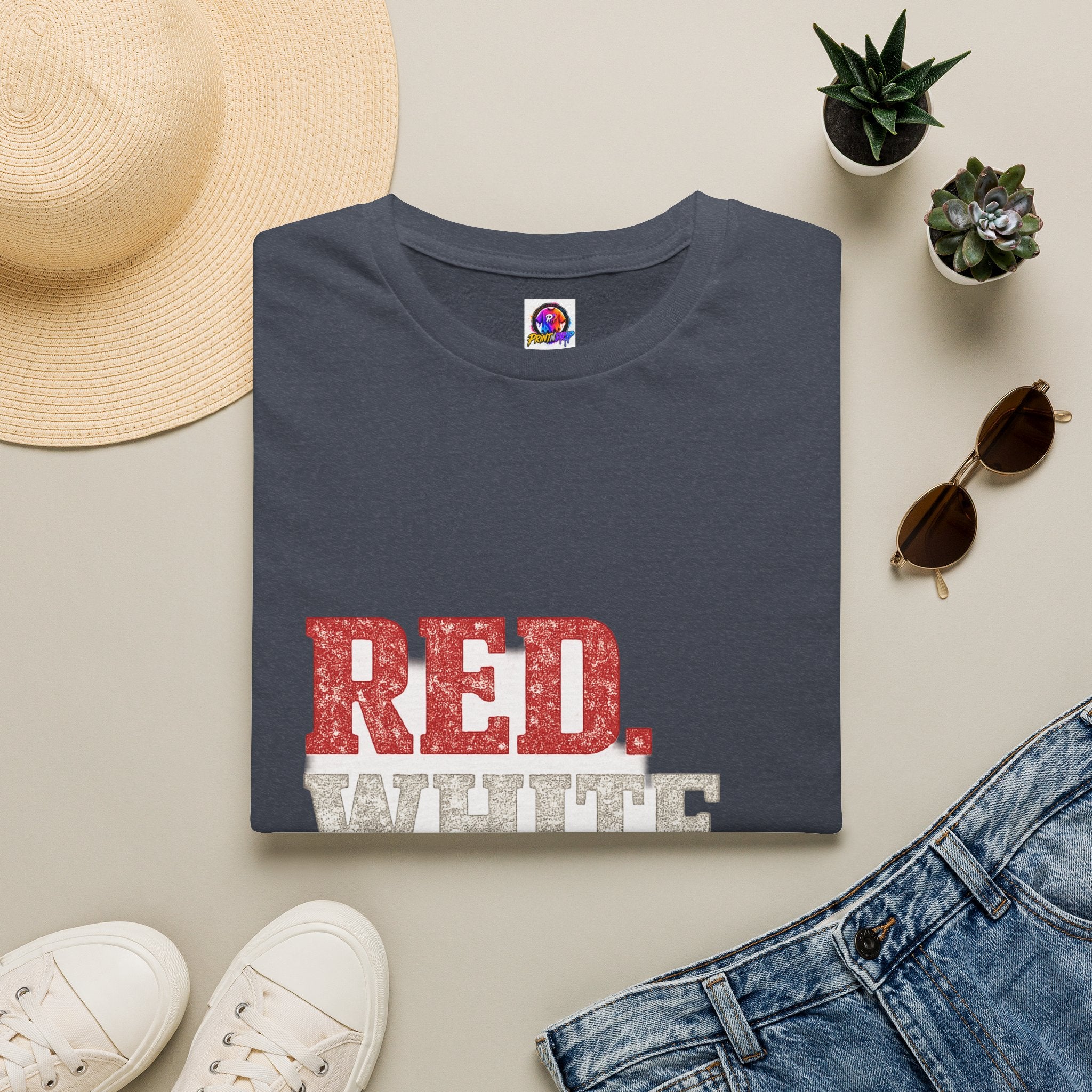 USA Patriotic 'Red. White. Go.' T-Shirt — 4th of July Independence Day Tee