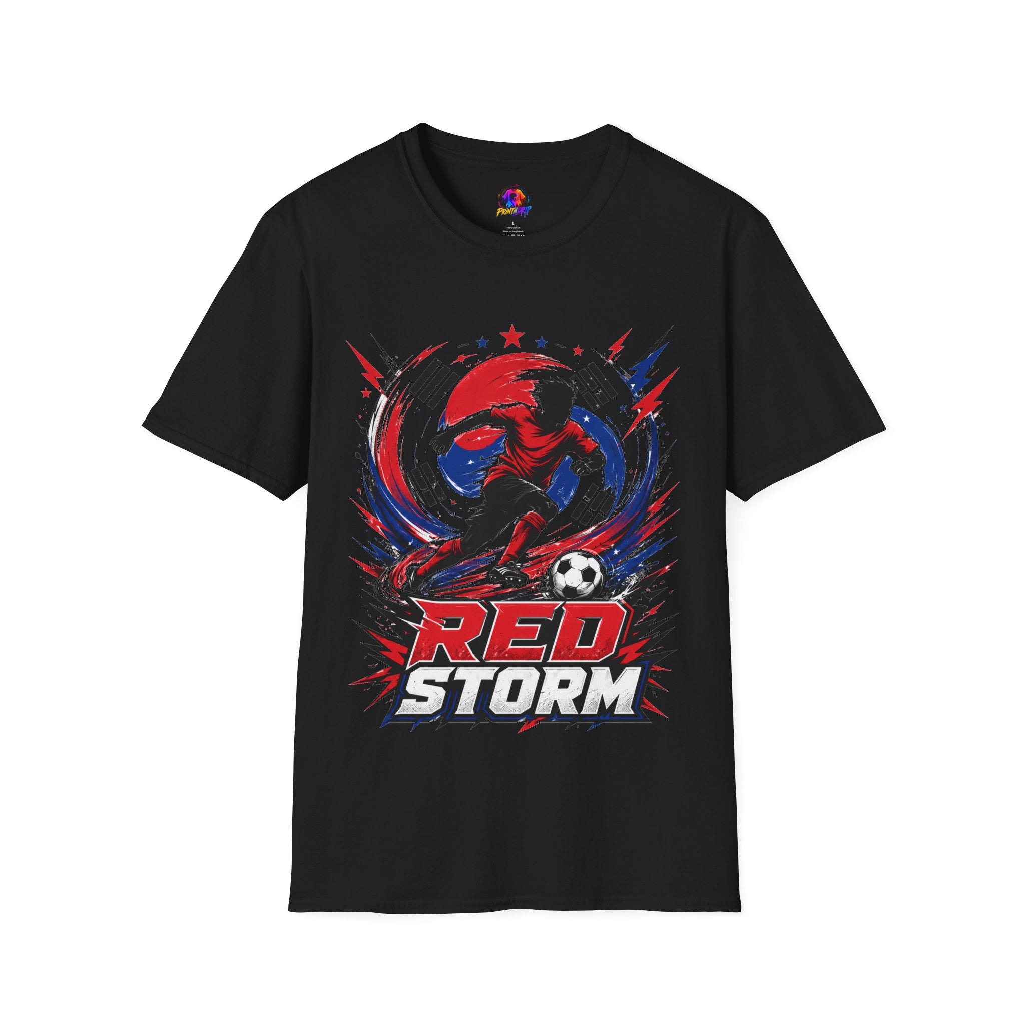 South Korea Red Storm Soccer T-Shirt — Dynamic Player Graphic Tee