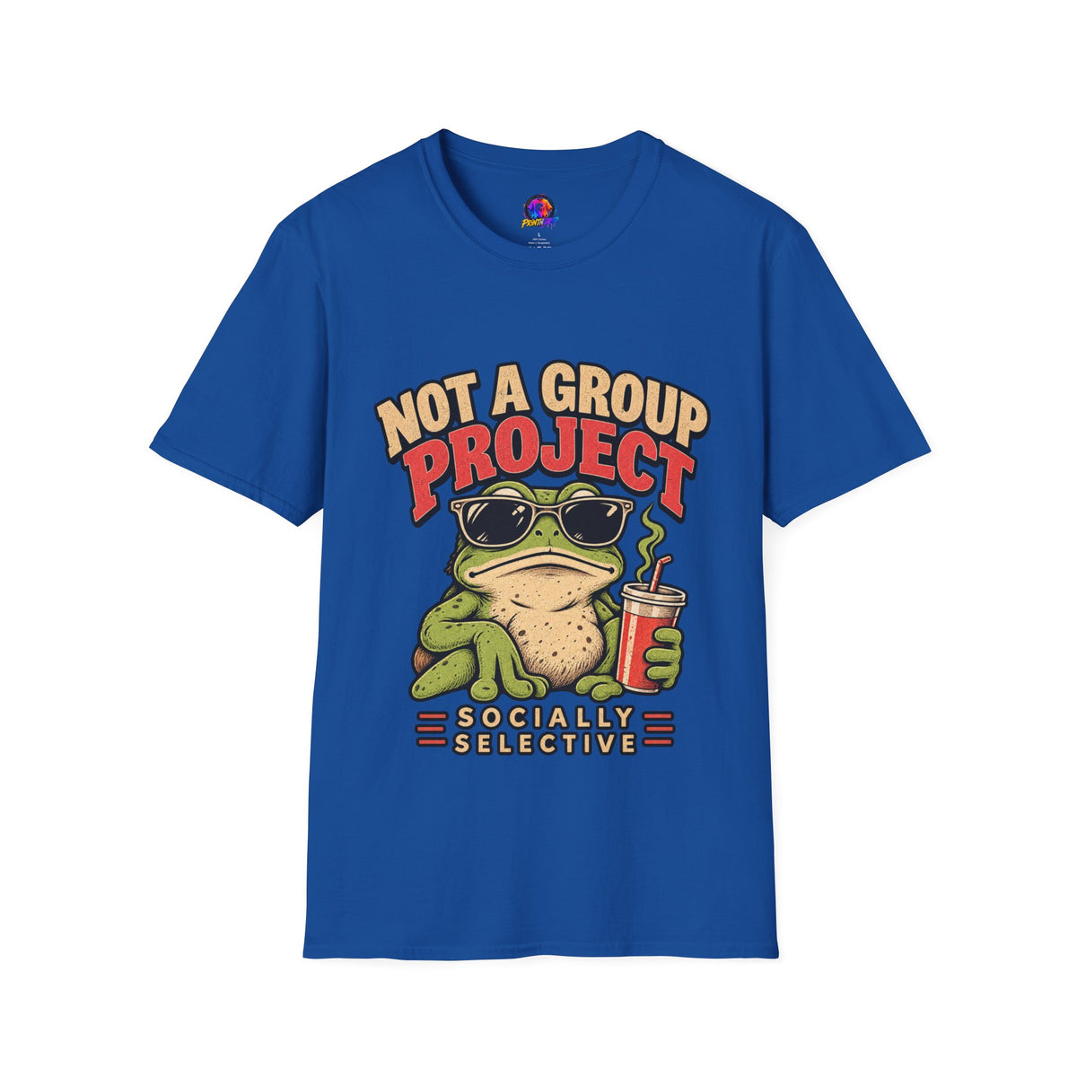 Not a Group Project Frog T-Shirt — "Socially Selective" Funny Introvert Tee