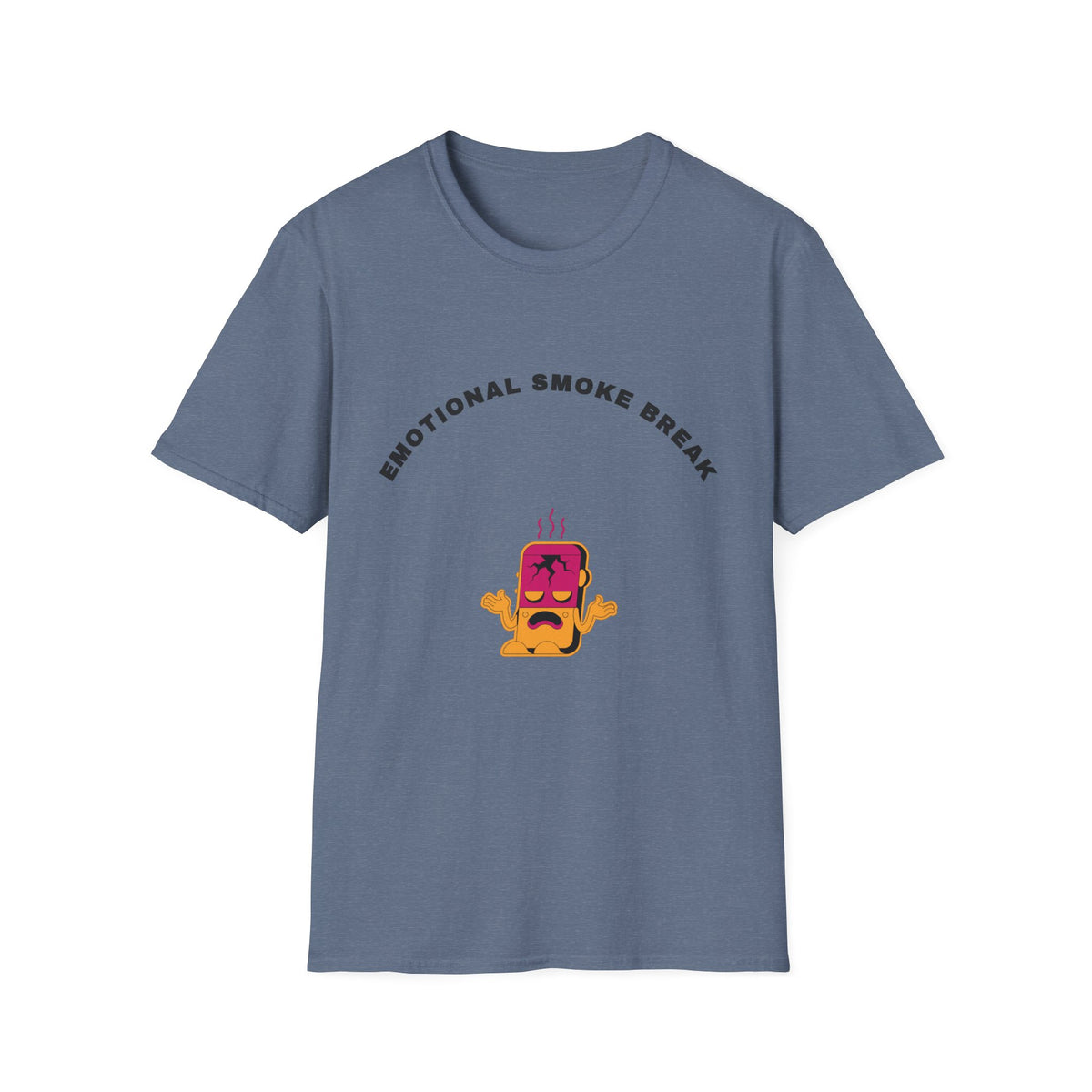 T-Shirt — “Emotional Smoke Break” Funny Cartoon Cigarette Character Tee - Trending Now - September 2026