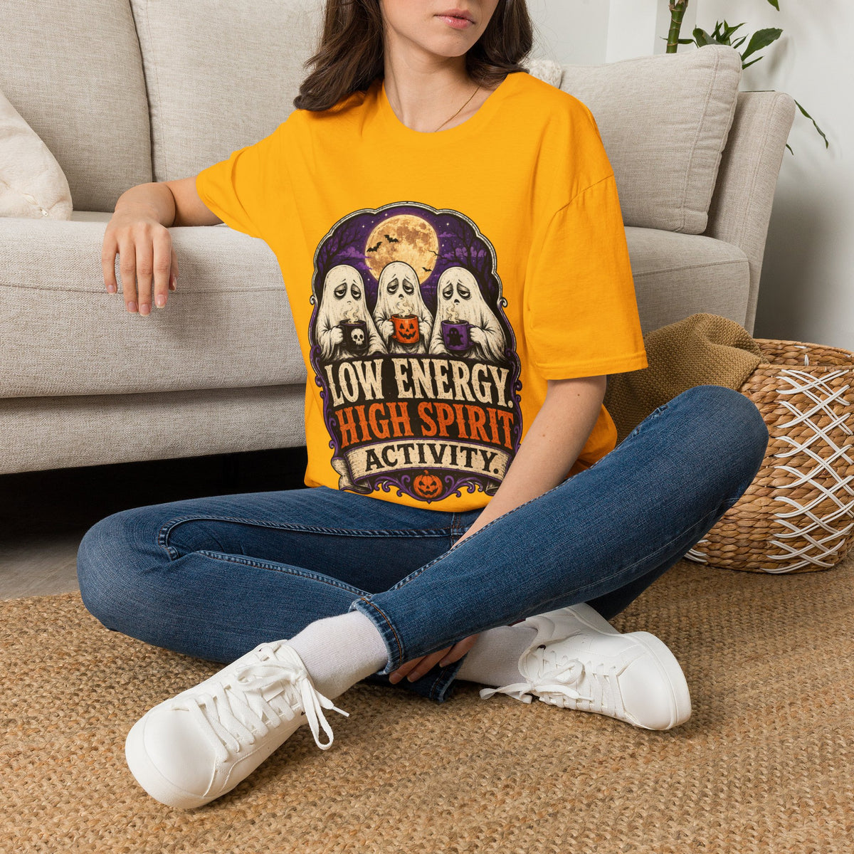 Halloween Low Energy High Spirit Unisex Softstyle T-Shirt