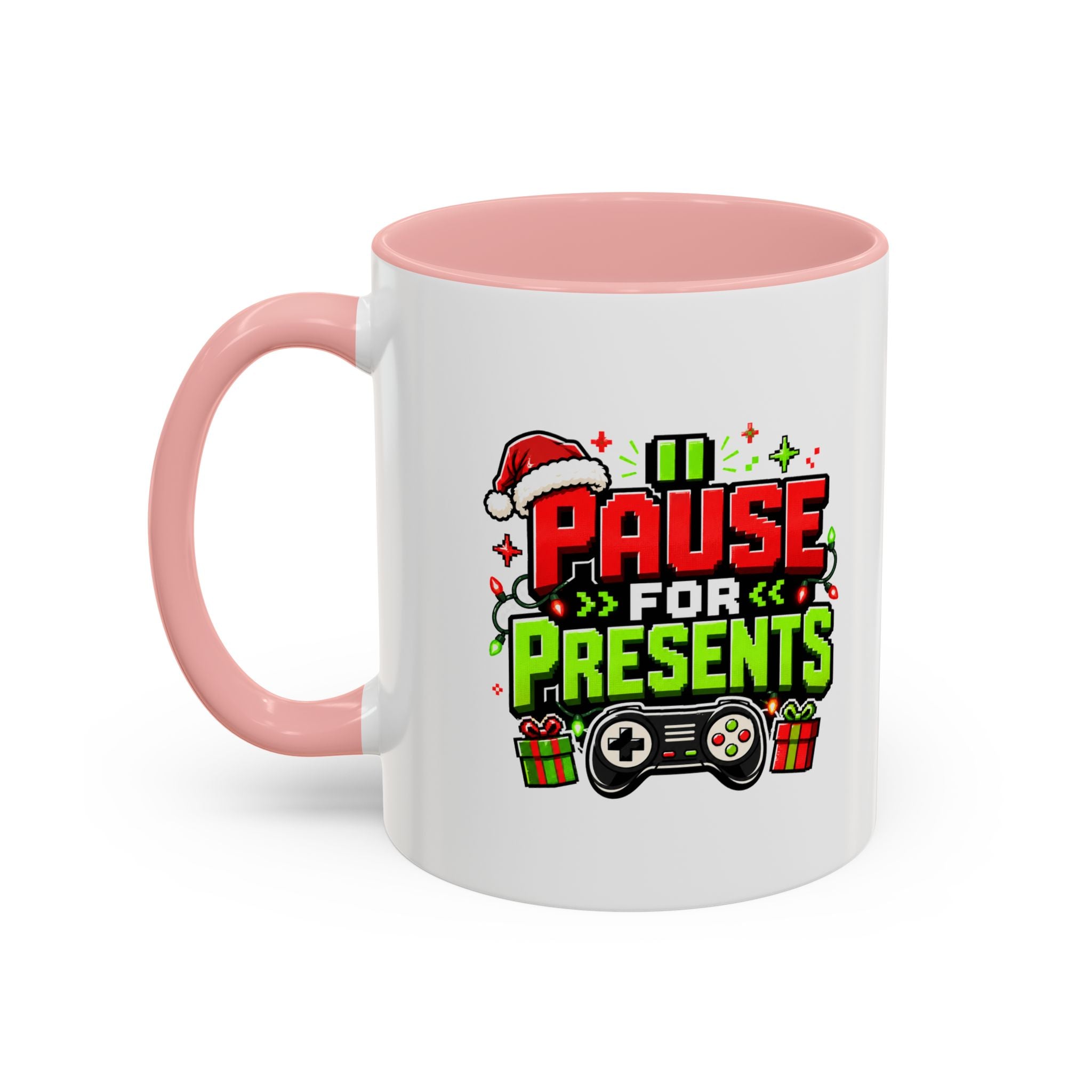 Modern Day Christmas Pause for Presents Christmas Gamer Coffee Mug