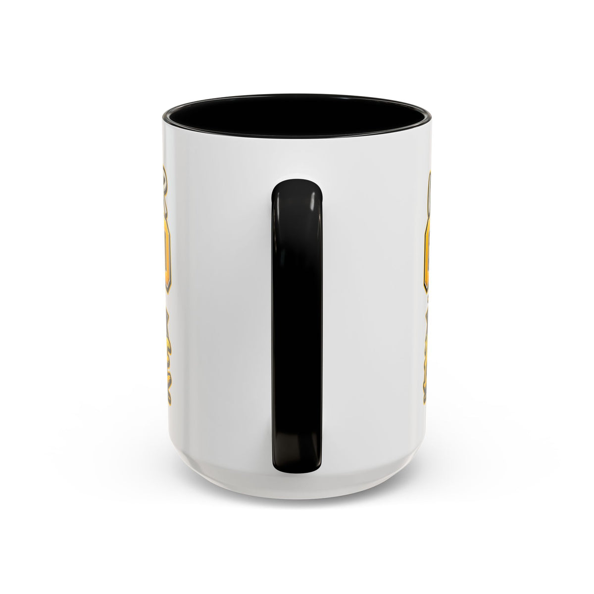 Childhood Cancer Awareness Accent Coffee Mug – "We Wear Gold for the Brave" (11/15 oz)