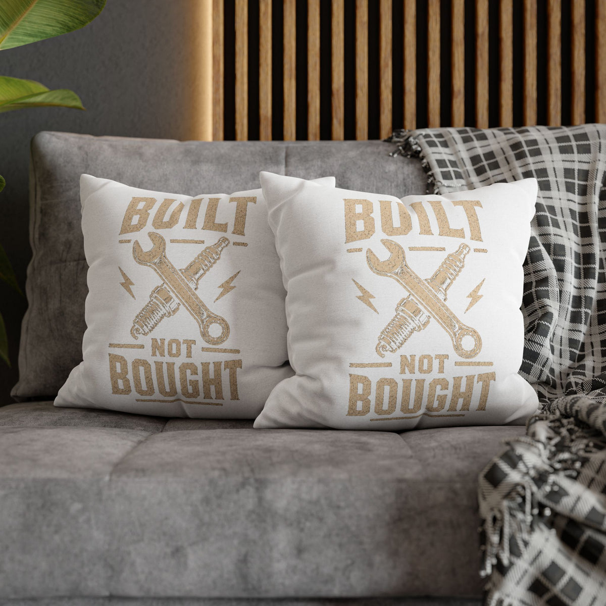 Built Not Bought Decorative Pillowcase Milo Bailey Dog Dad Mom