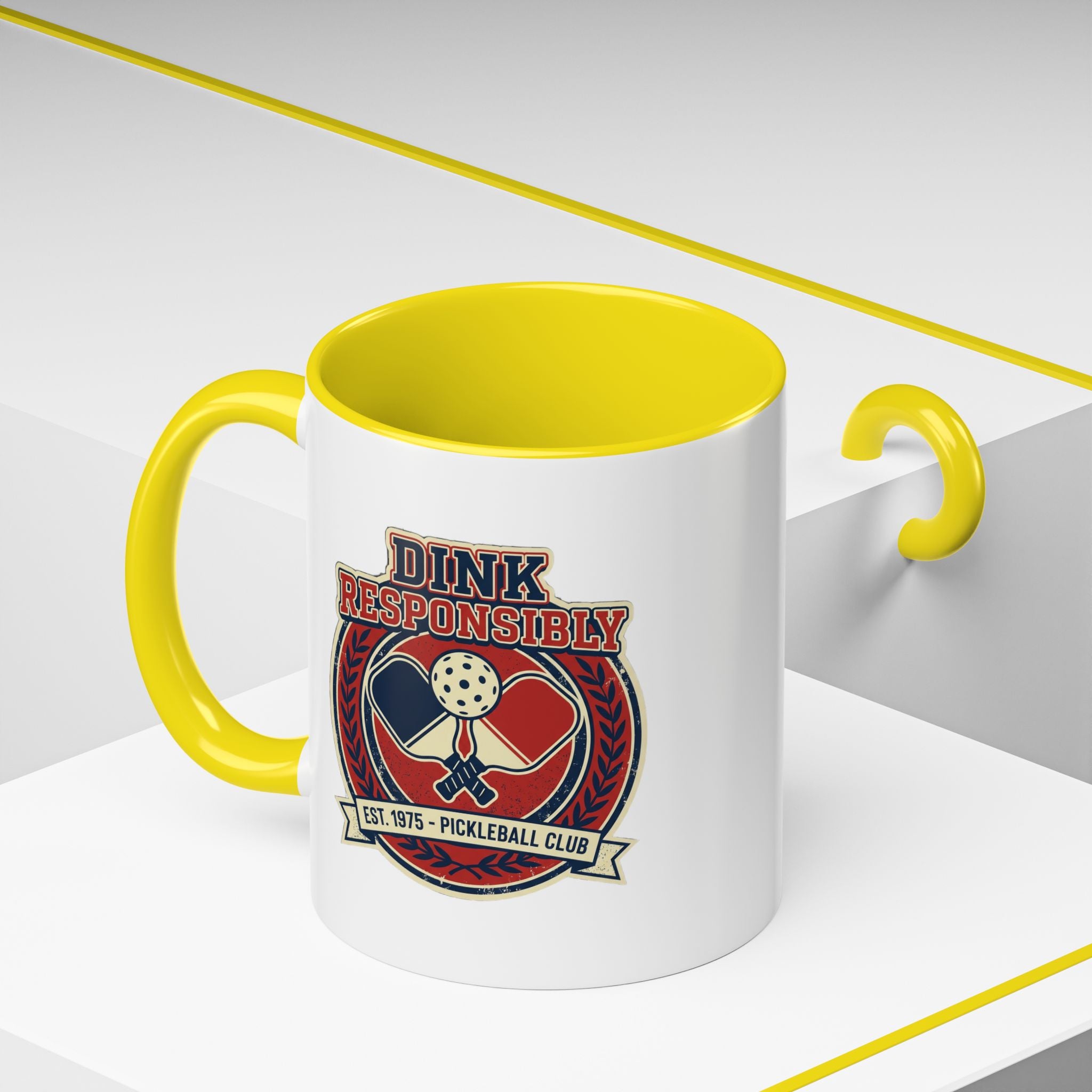Funny Pickleball Coffee Mug - "Dink Responsibly" Accent Mug
