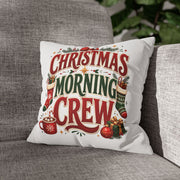 Christmas Spun Square Pillowcase  Morning Crew Pillowcase