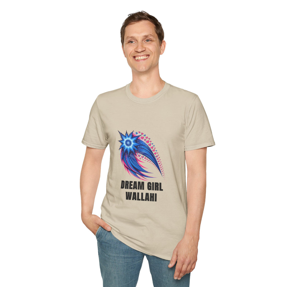 Dream Girl T-Shirt — Blue Starburst Heart Graphic ("Dream Girl Wallah") - Trending Now - August 2026