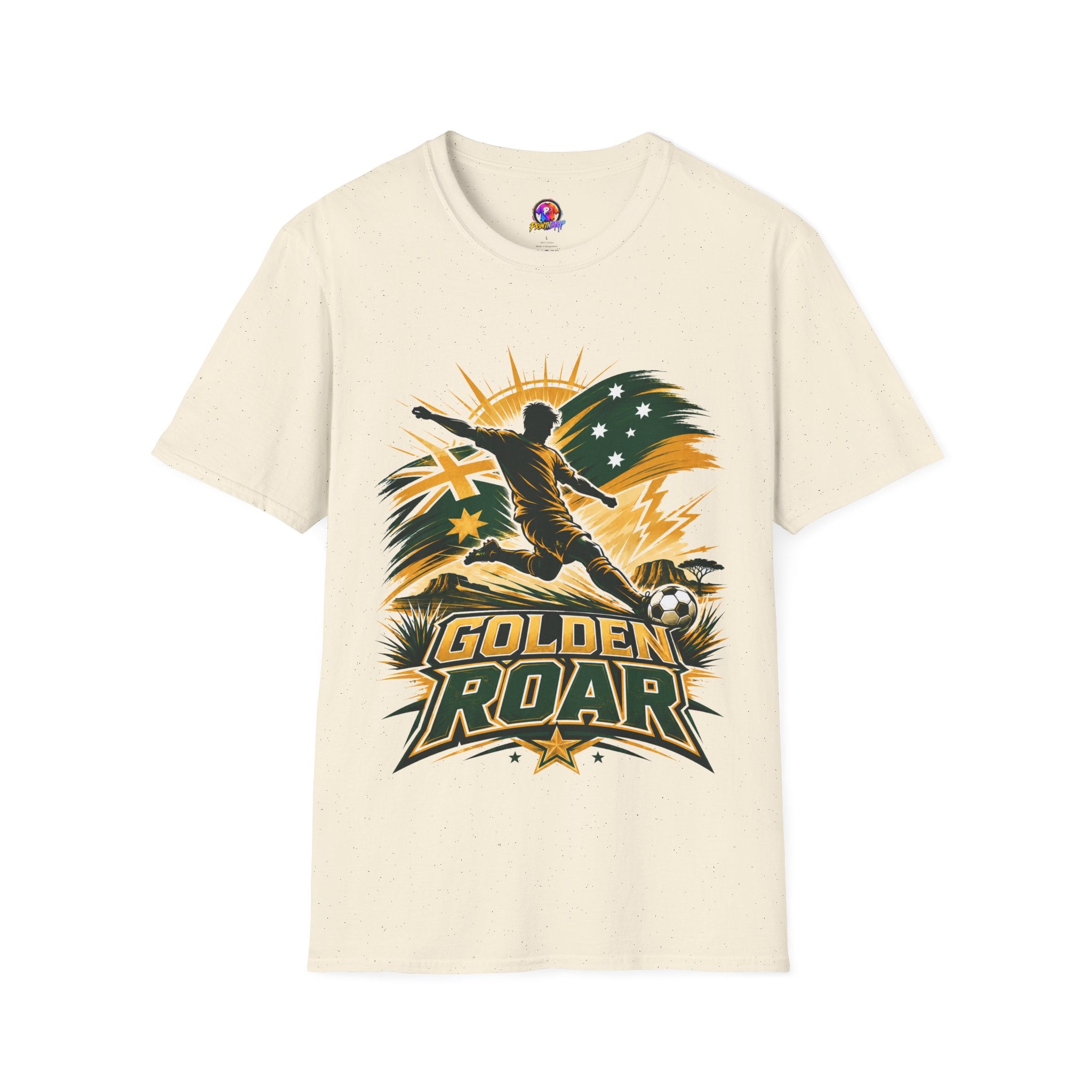 Australia Golden Roar Soccer T-Shirt — Australian Football Fan Tee