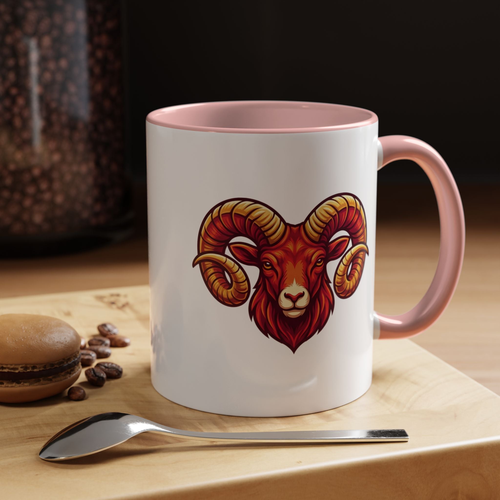 Aries Ram Accent Coffee Mug — Zodiac Goat Horoscope Gift