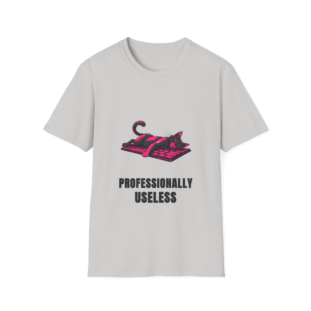 T‑Shirt — 'Professionally Useless' Relaxed Cat Graphic Tee - Trending Now - August 2026