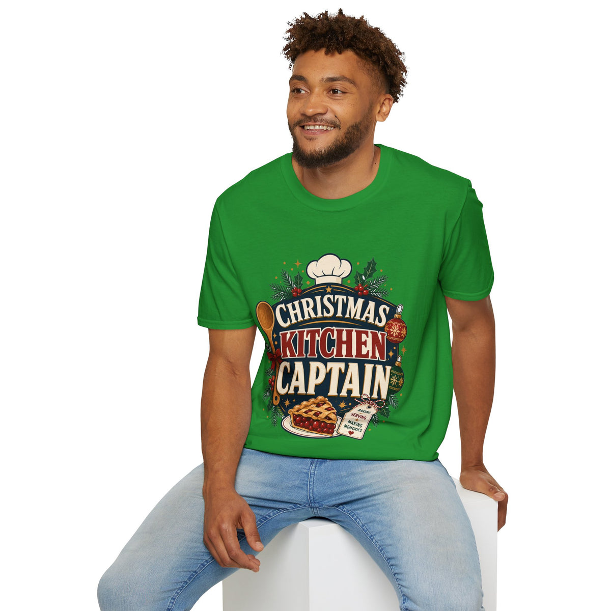 Christmas Kitchen Captain T-Shirt — Festive Holiday Cooking Tee