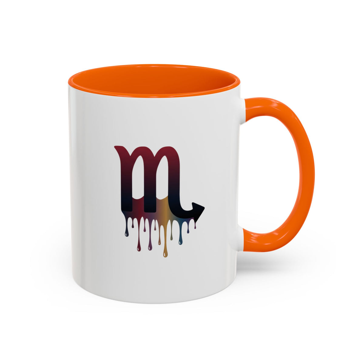 Scorpio Drip Accent Coffee Mug – Zodiac Scorpio Symbol Ceramic Mug