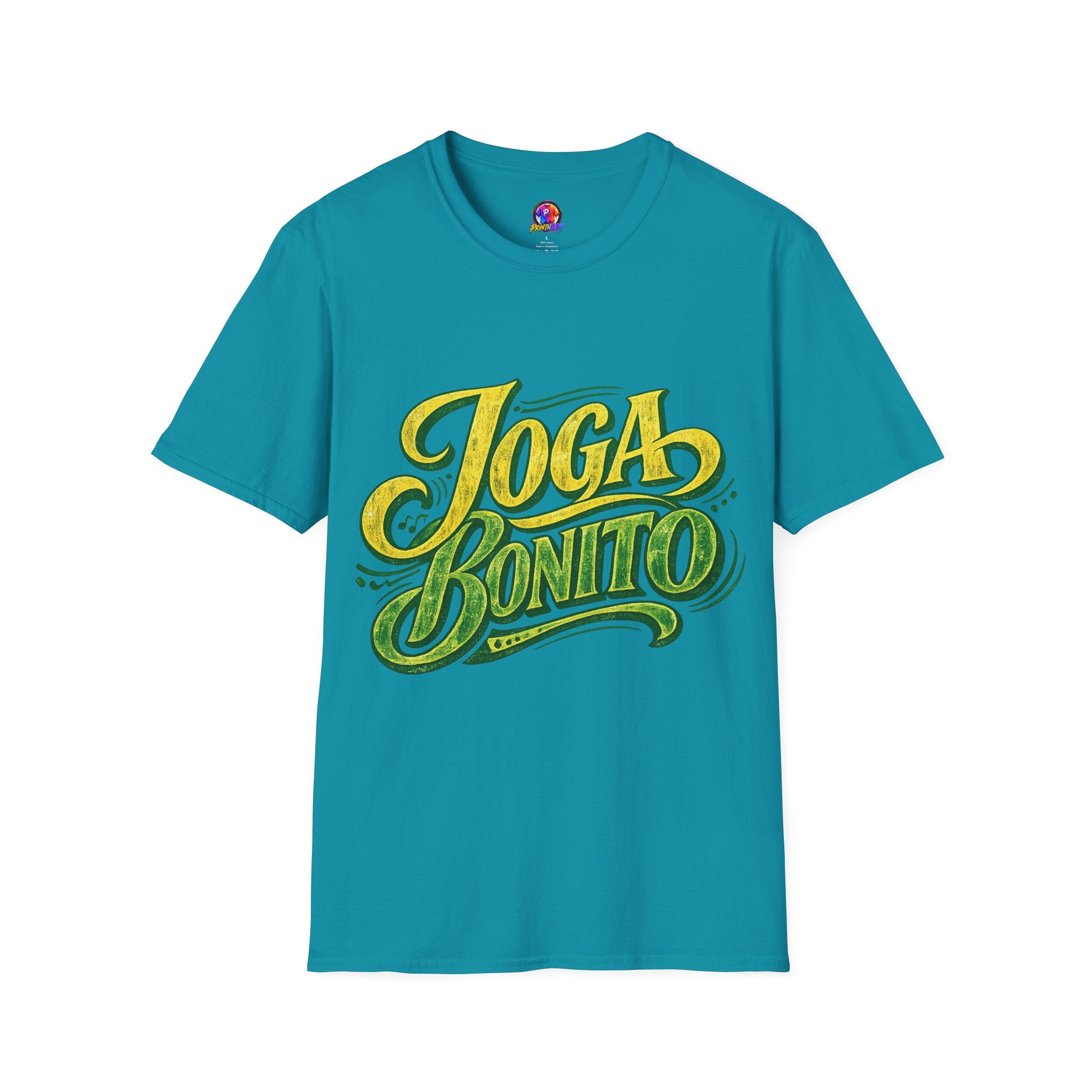 Brazil T-Shirt — 'Joga Bonito' Vintage Soccer Script Tee