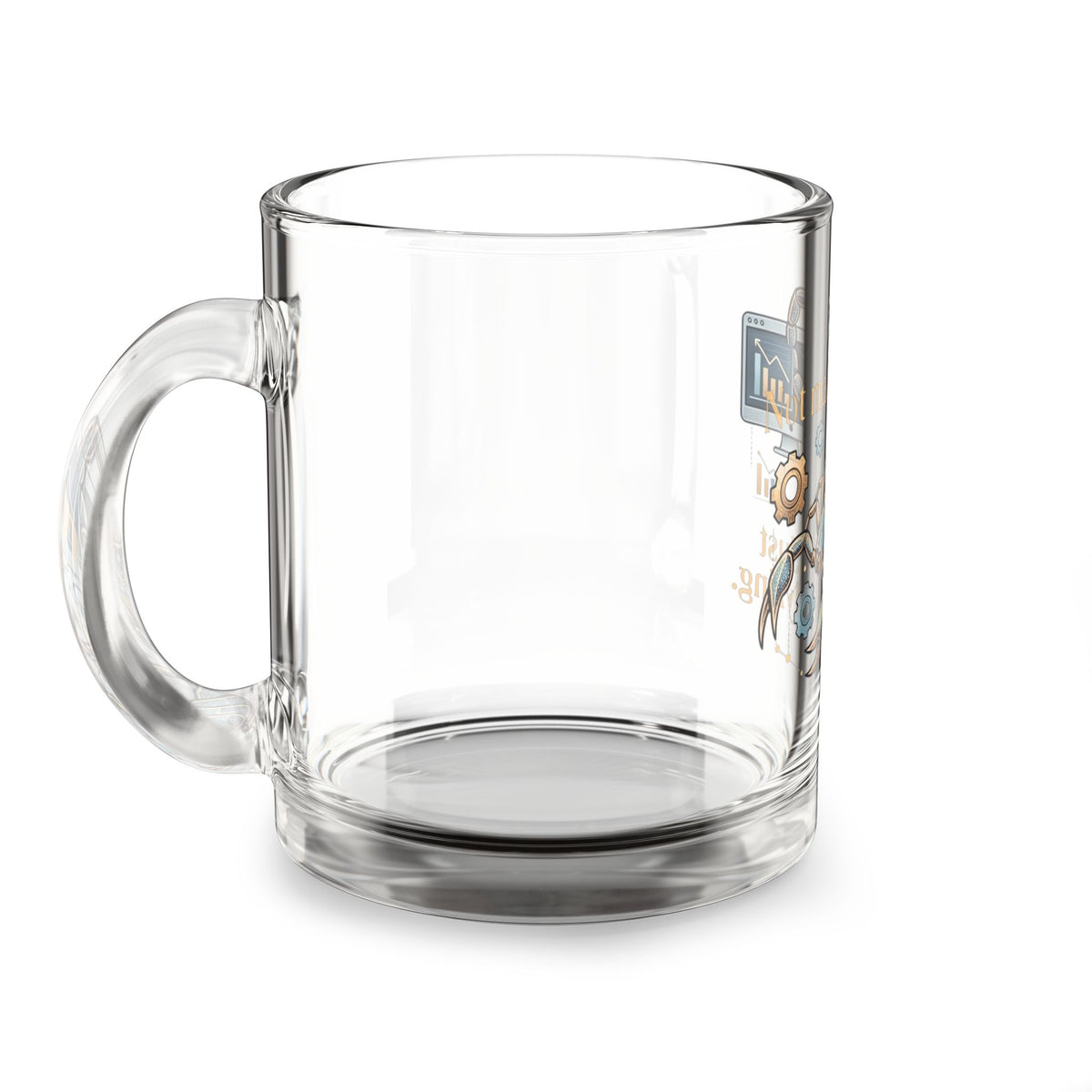 Scorpion Glass Mug Scorpio Glass Mug — "Not Mad, Just Analyzing" Astrology Coffee Cup (10 oz)