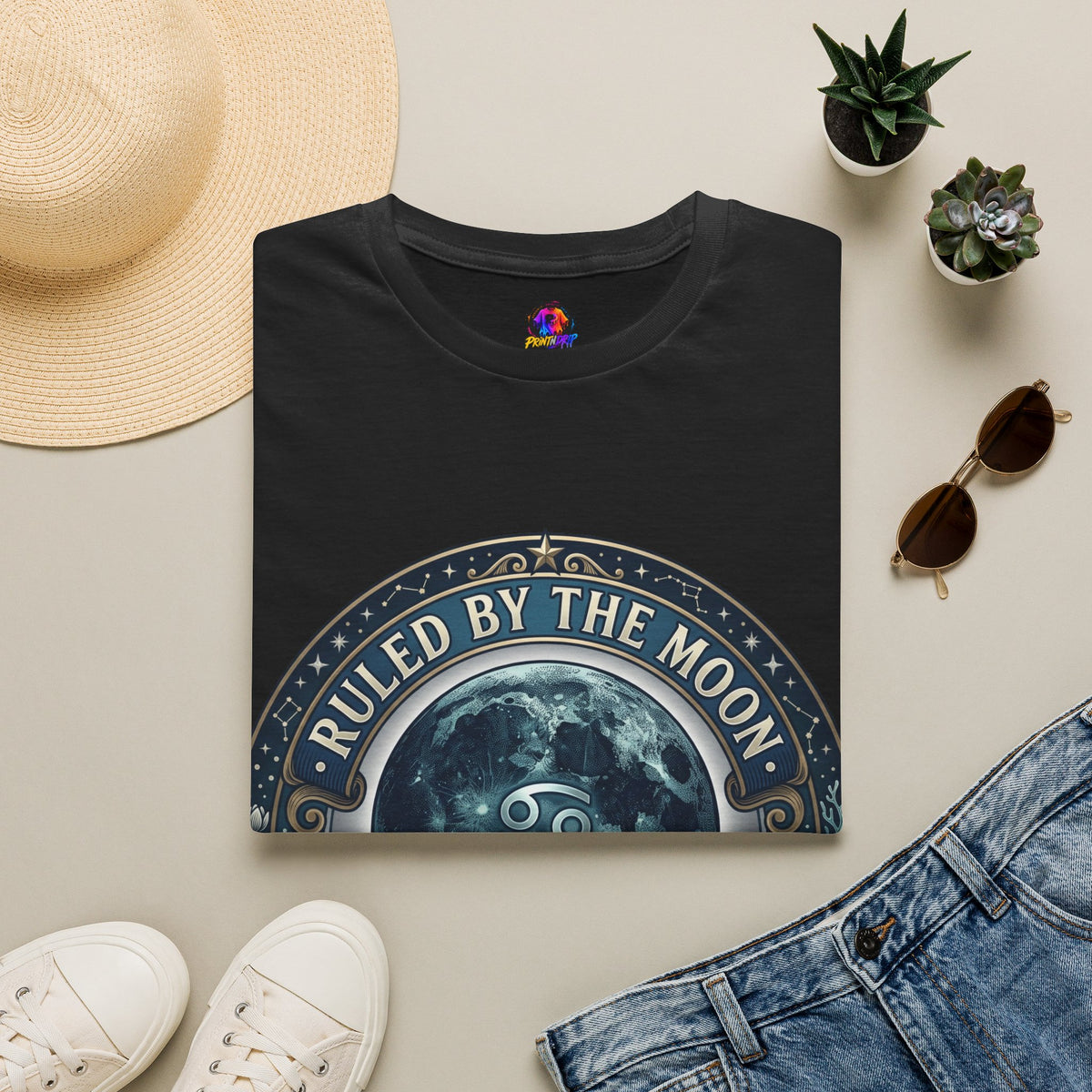 Ruled by the Moon T-Shirt — Moonphase Zodiac Graphic Tee
