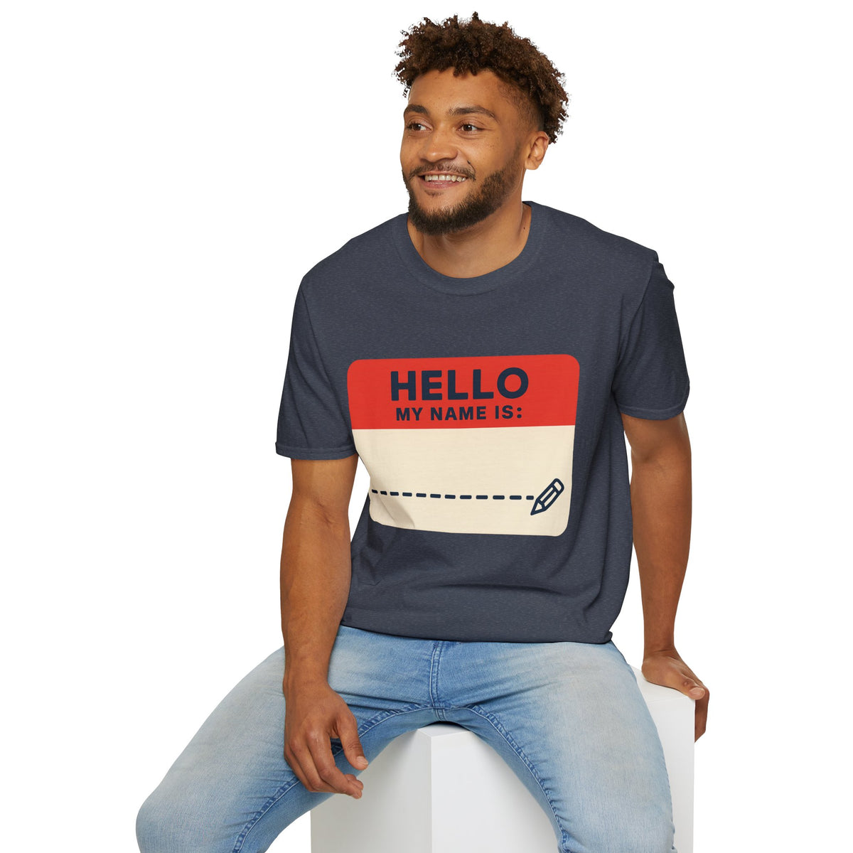 Hello My Name Is Name Tag T-Shirt — Funny Novelty Graphic Tee - Trending Now - August 2026