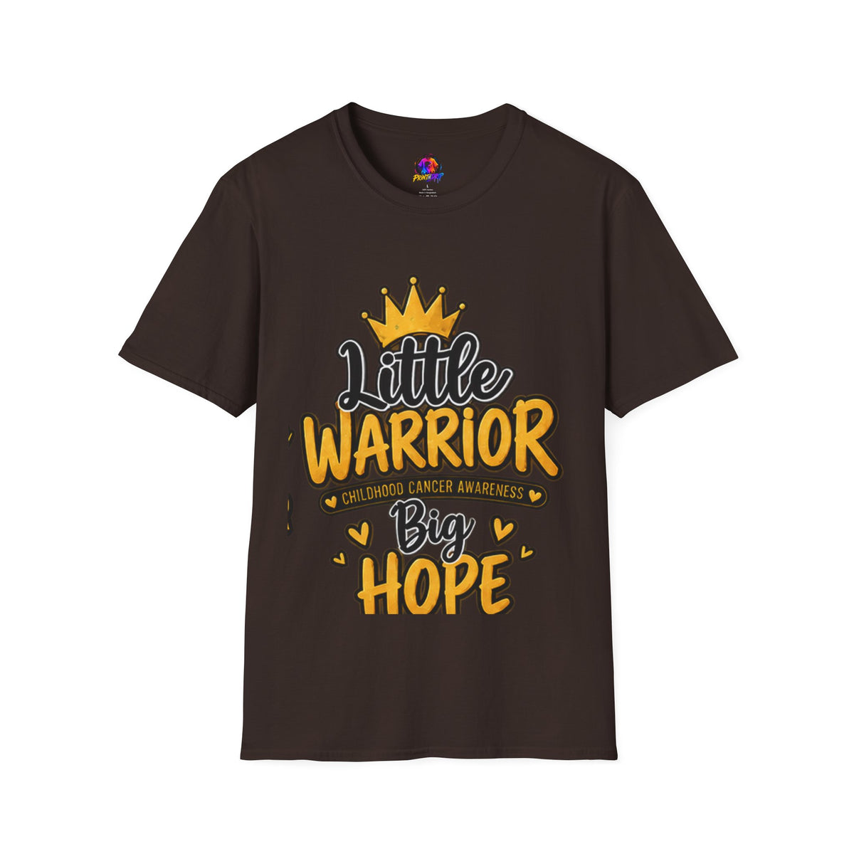 Little Warrior Big Hope Kids T-Shirt — Childhood Cancer Awareness Tee