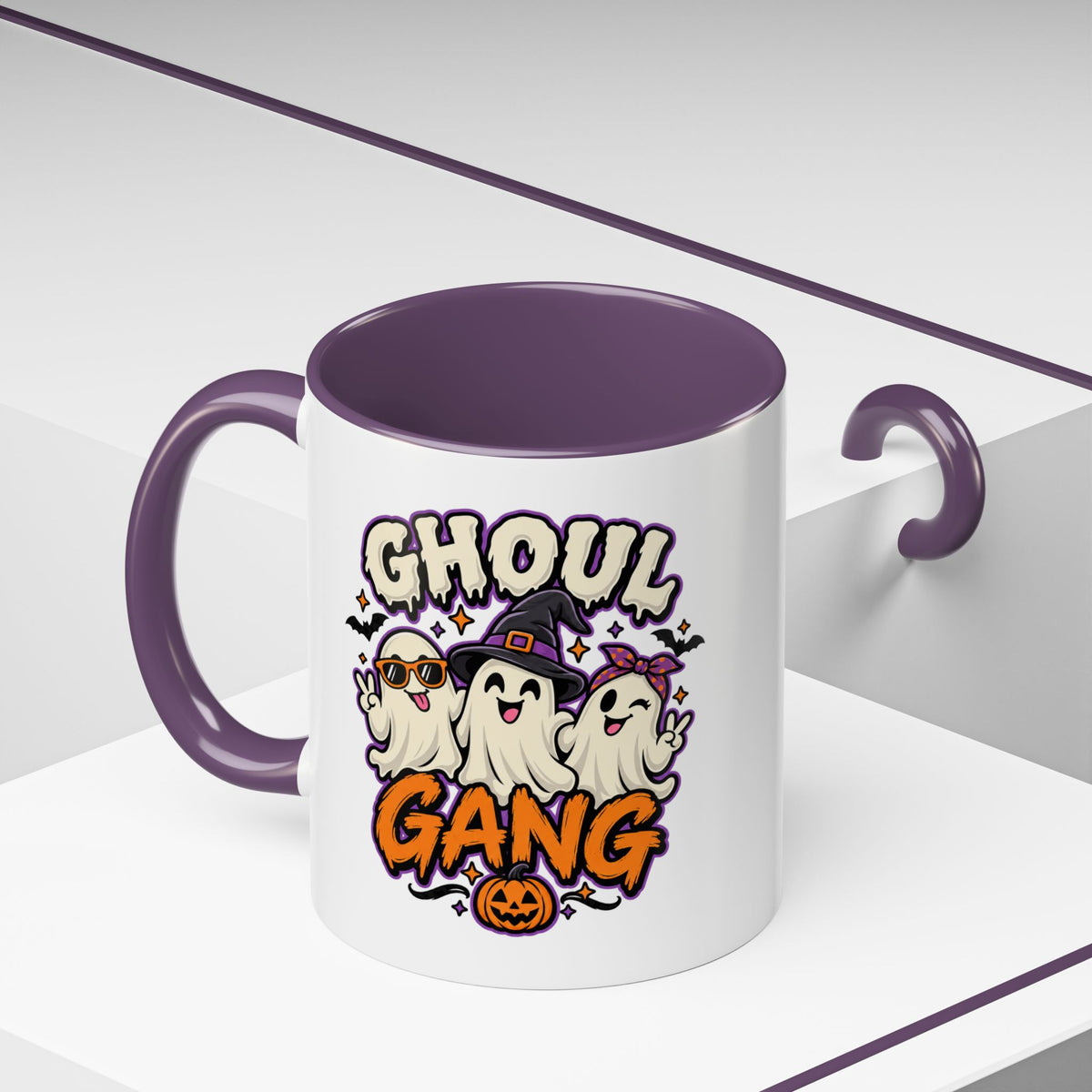 Ghoul Gang Coffee Mug — Cute Halloween Ghosts Accent Mug (11/15oz)