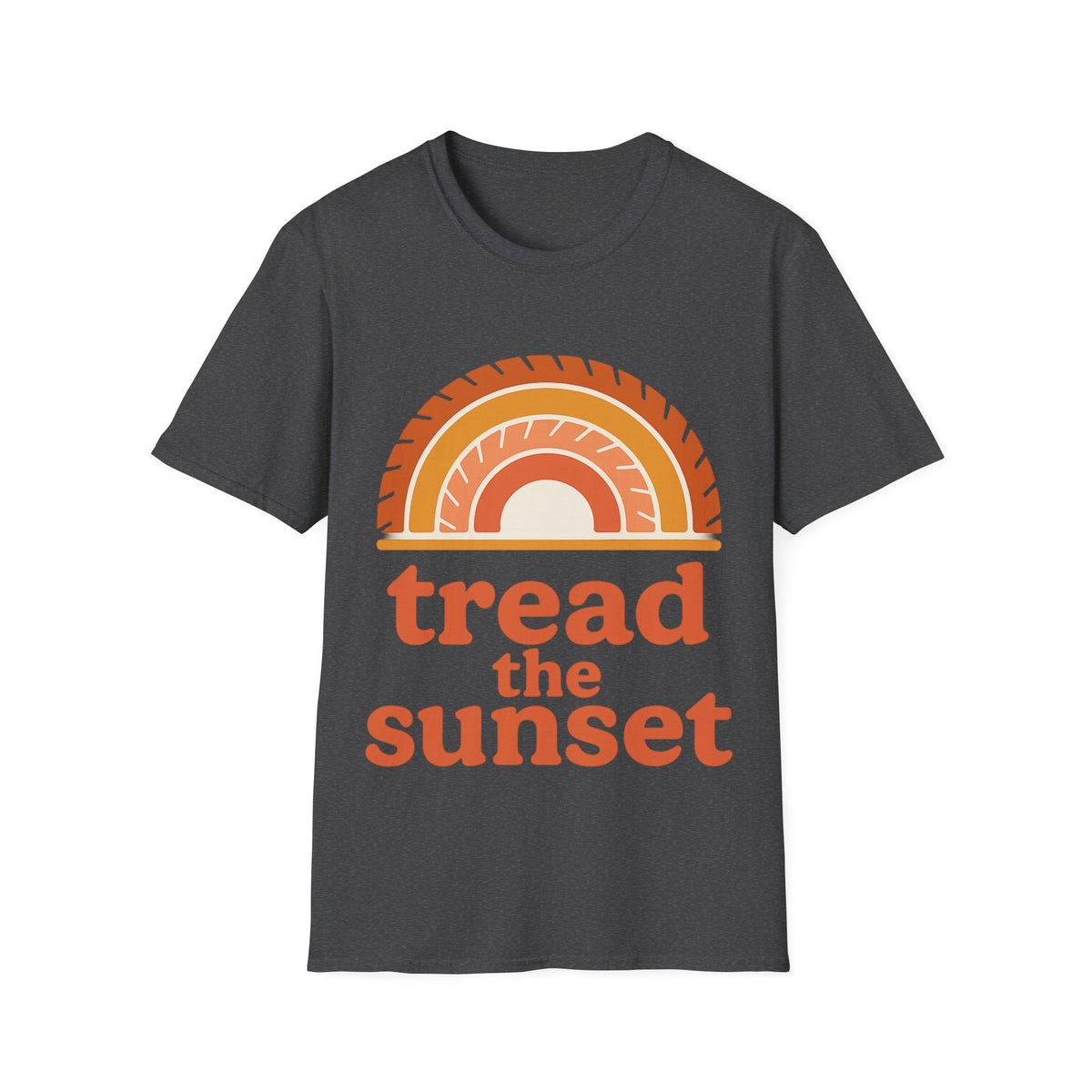 Tread The Sunset Boho Rainbow T-Shirt, Retro Wanderlust Hiking Outdoor Graphic Tee - Trending Now - September 2026
