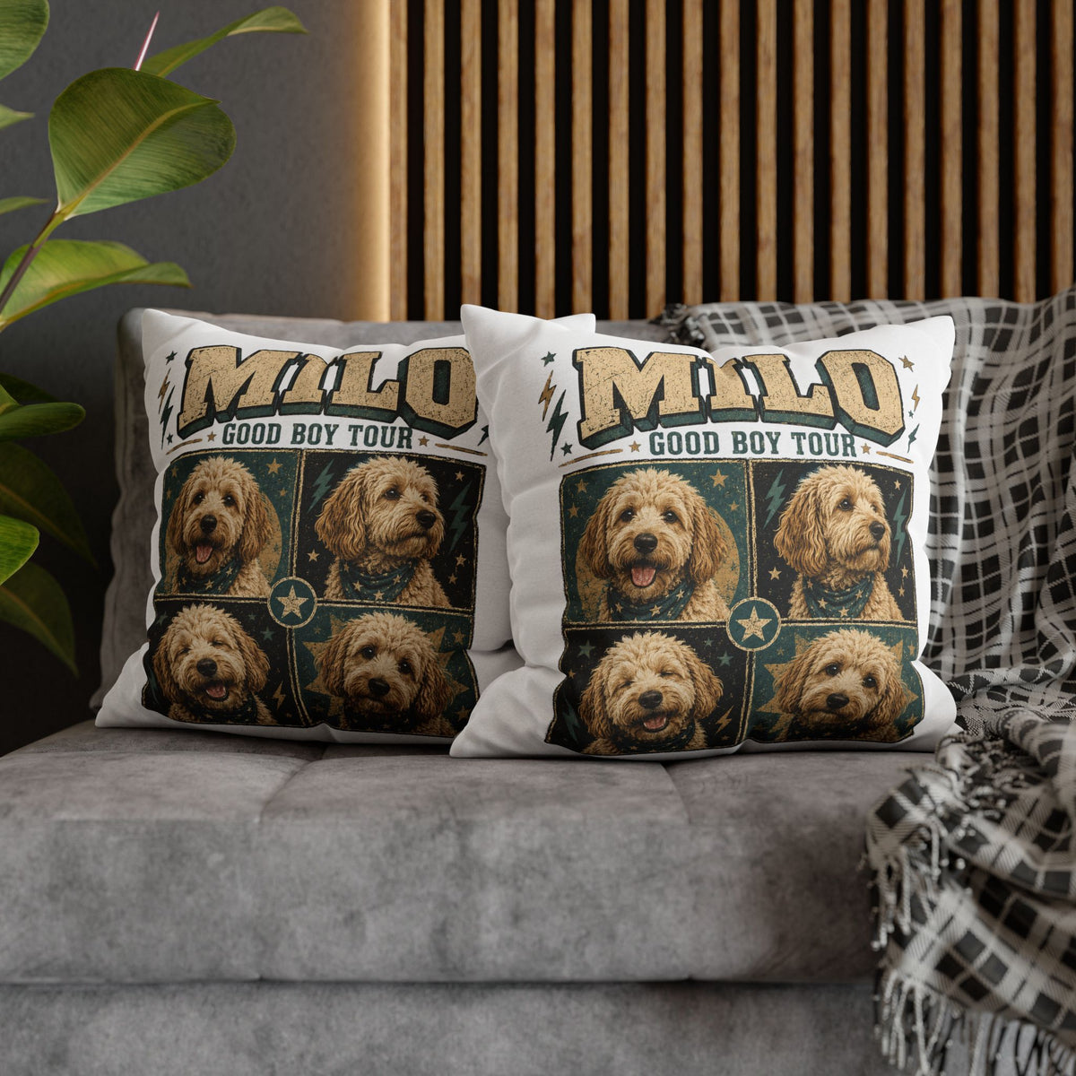Milo 'Good Boy Tour' Decorative Pillowcase Milo Bailey Dog Dad Mom